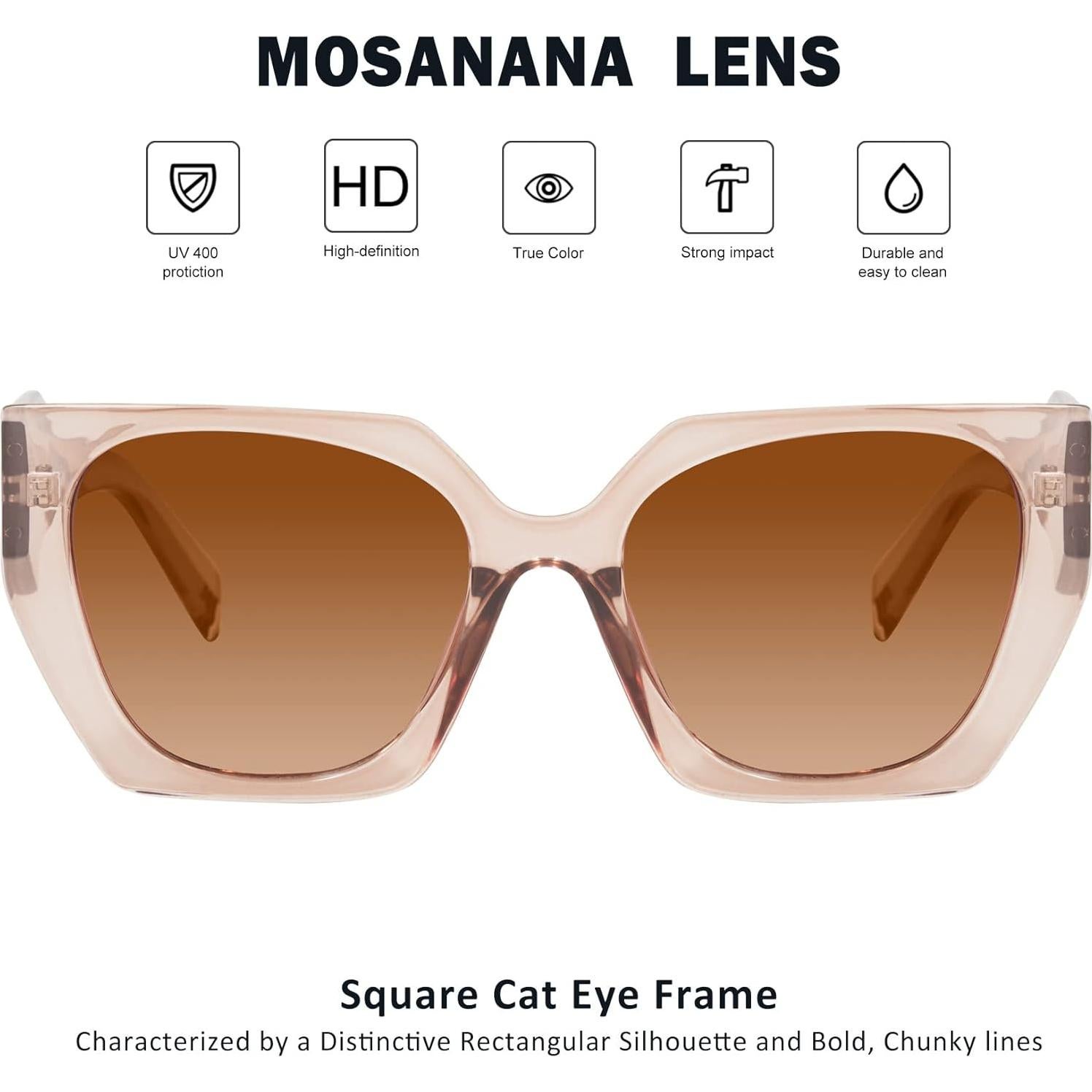 Gafas de Sol Geométricas Mosanana UV400 para Mujeres