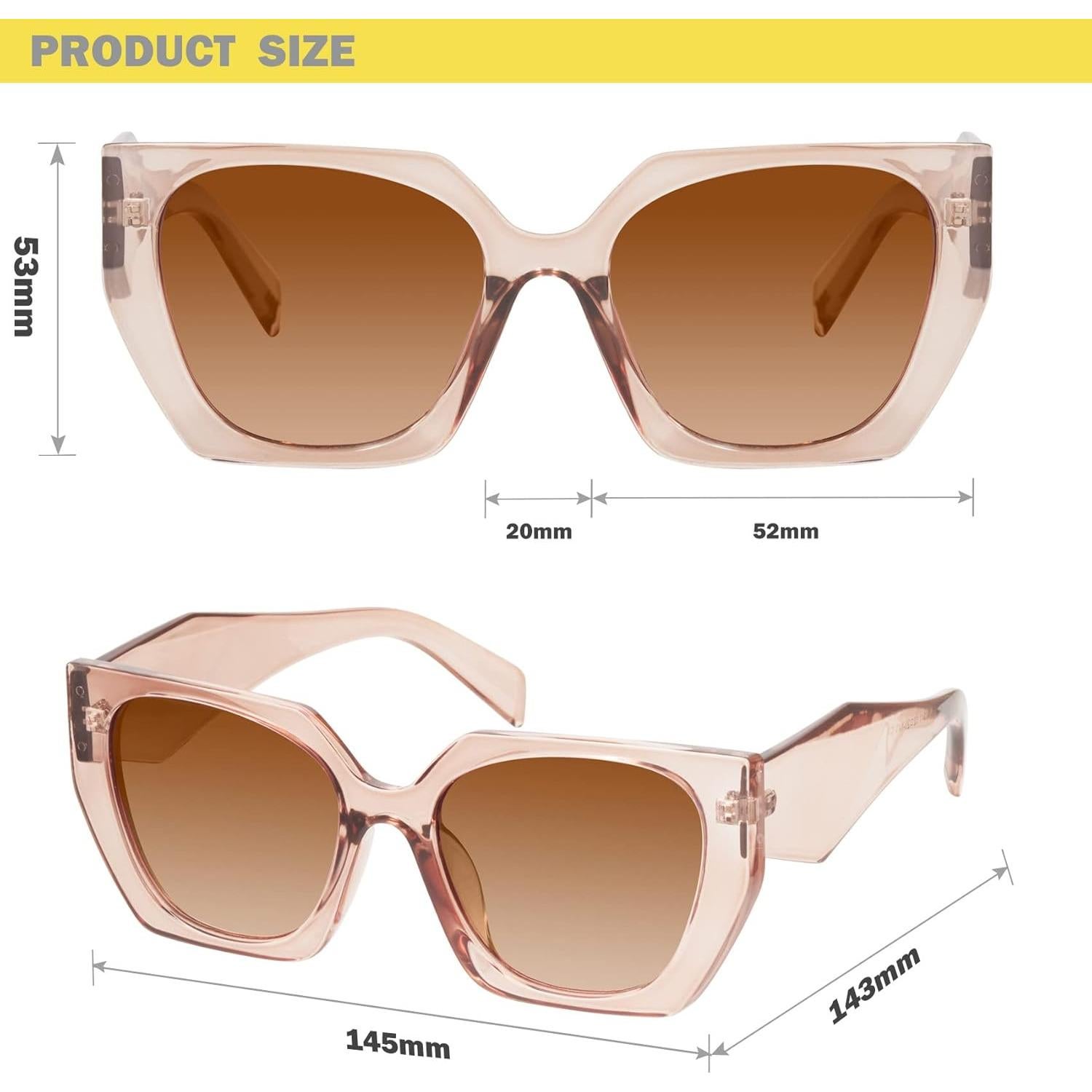 Gafas de Sol Geométricas Mosanana UV400 para Mujeres