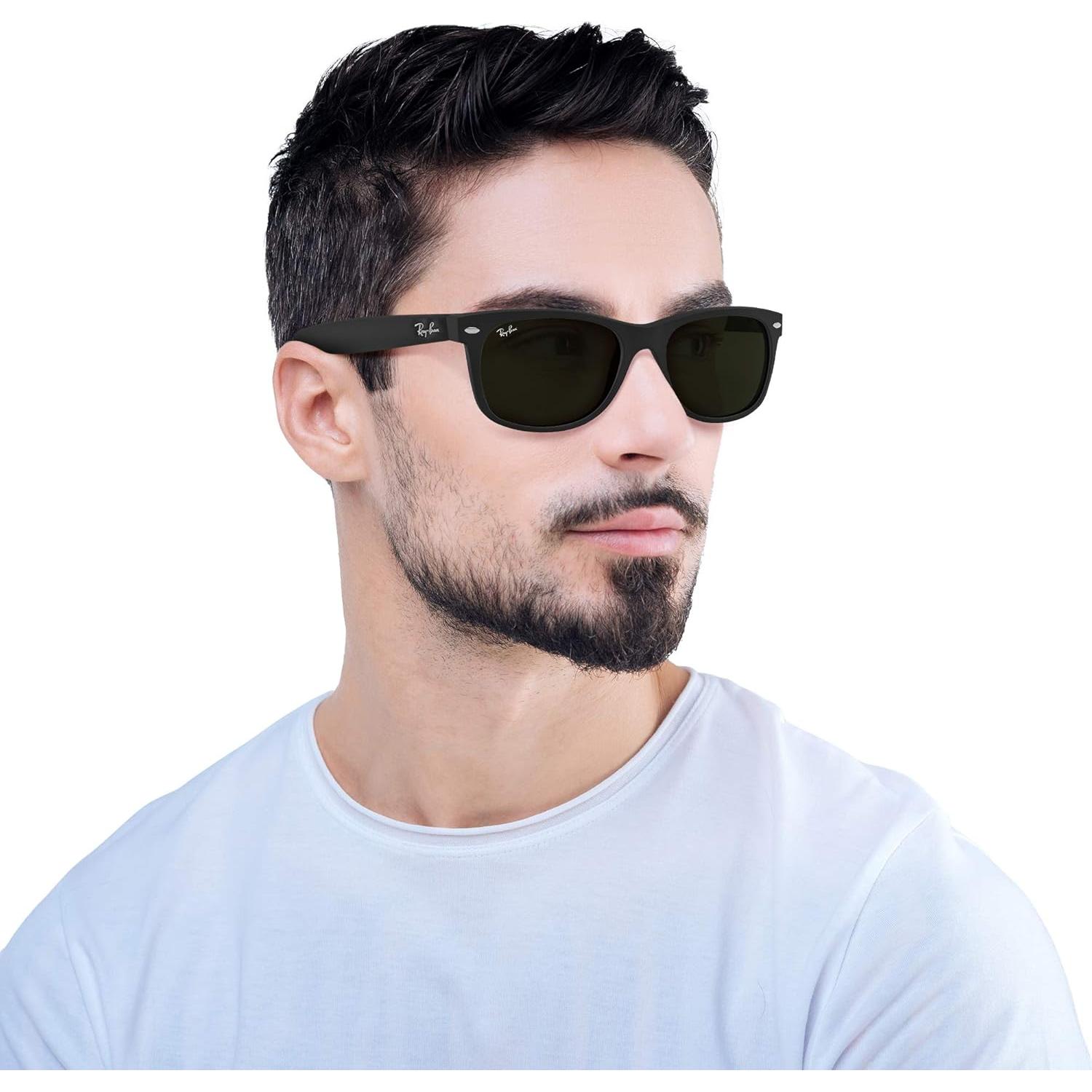 Gafas de sol Ray-Ban New Wayfarer 58mm Negro de goma