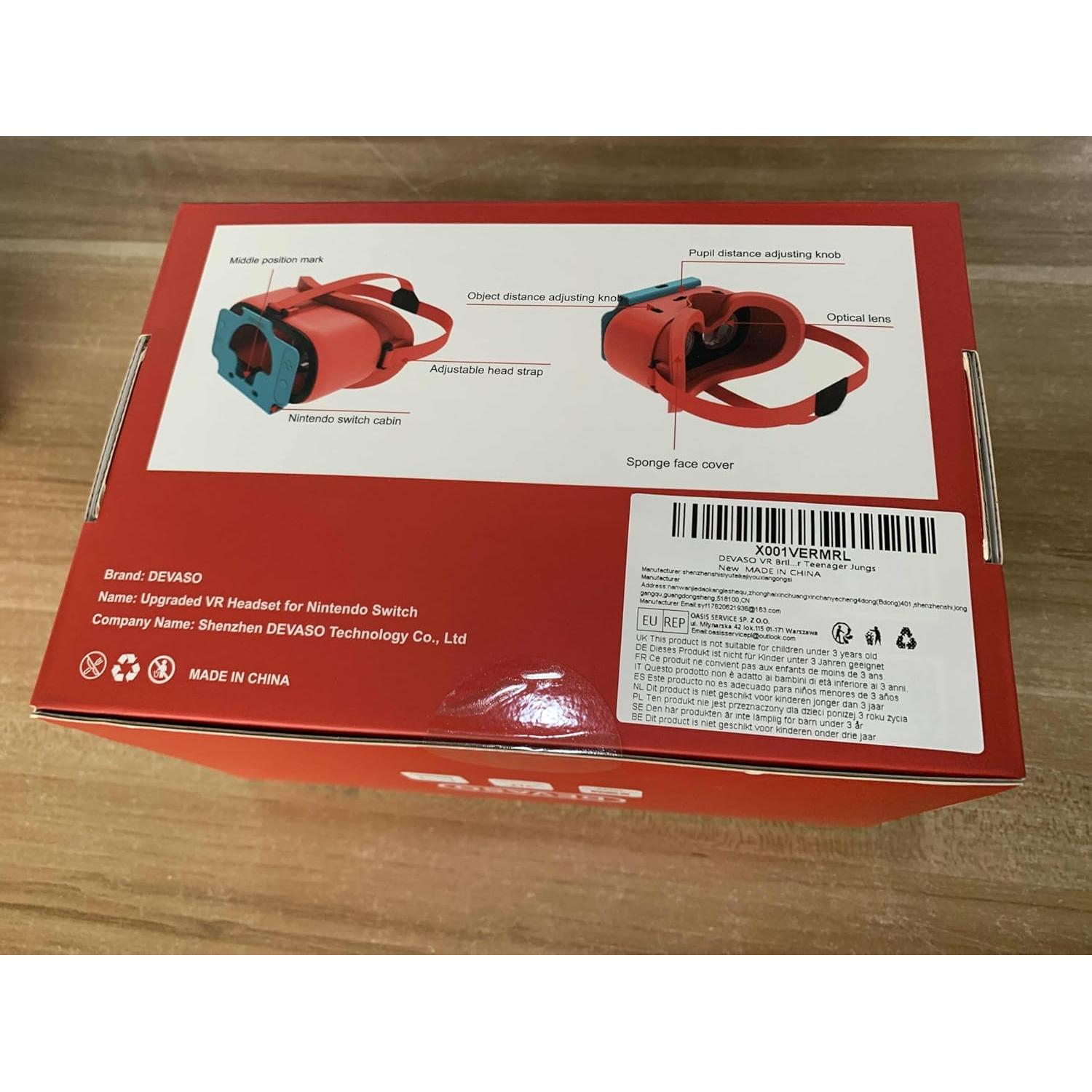 Auriculares VR DEVASO para Nintendo Switch y OLED, Lentes HD