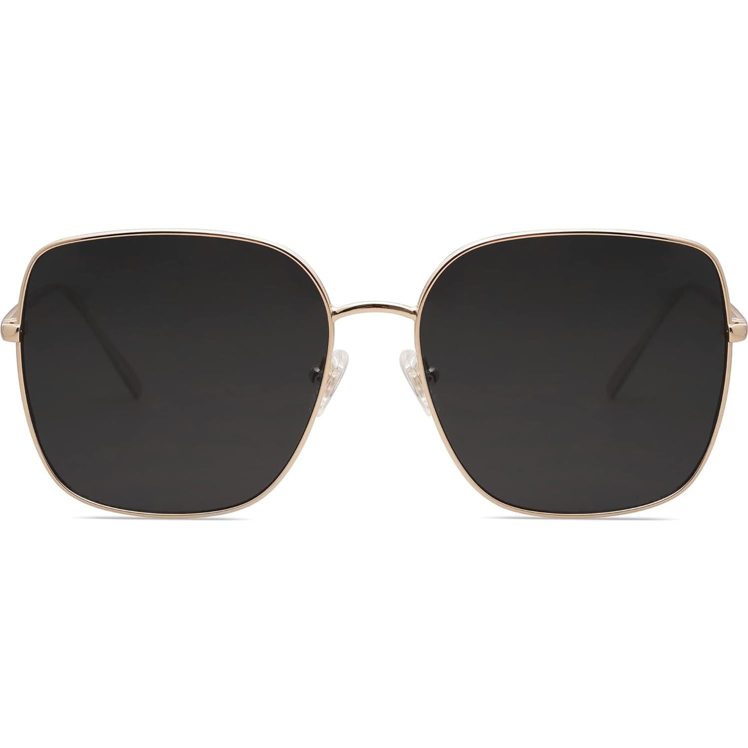 Gafas de Sol Cuadradas SOJOS SJ1146 UV400 Dorado Brillante