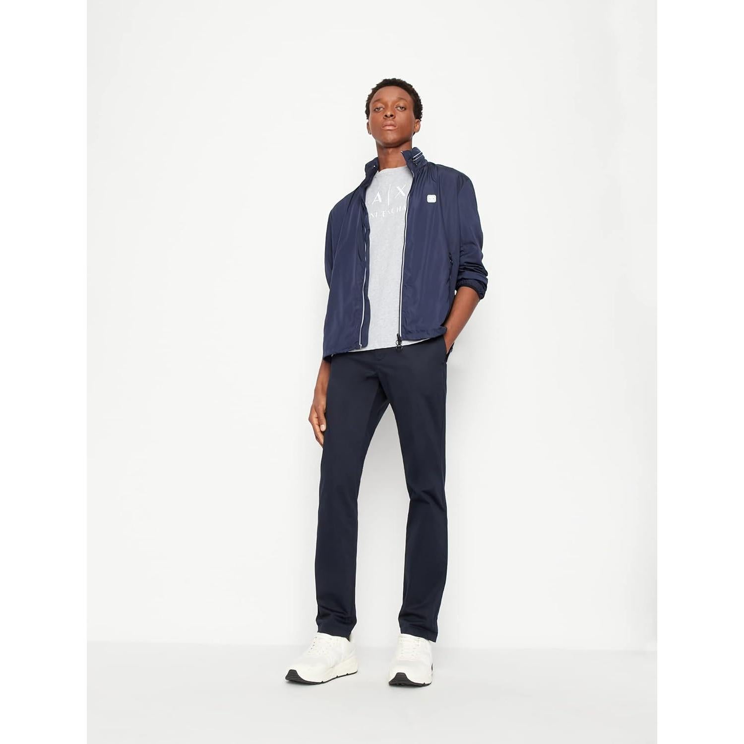 Camiseta de Hombre AX Armani Exchange Gris Jaspeado