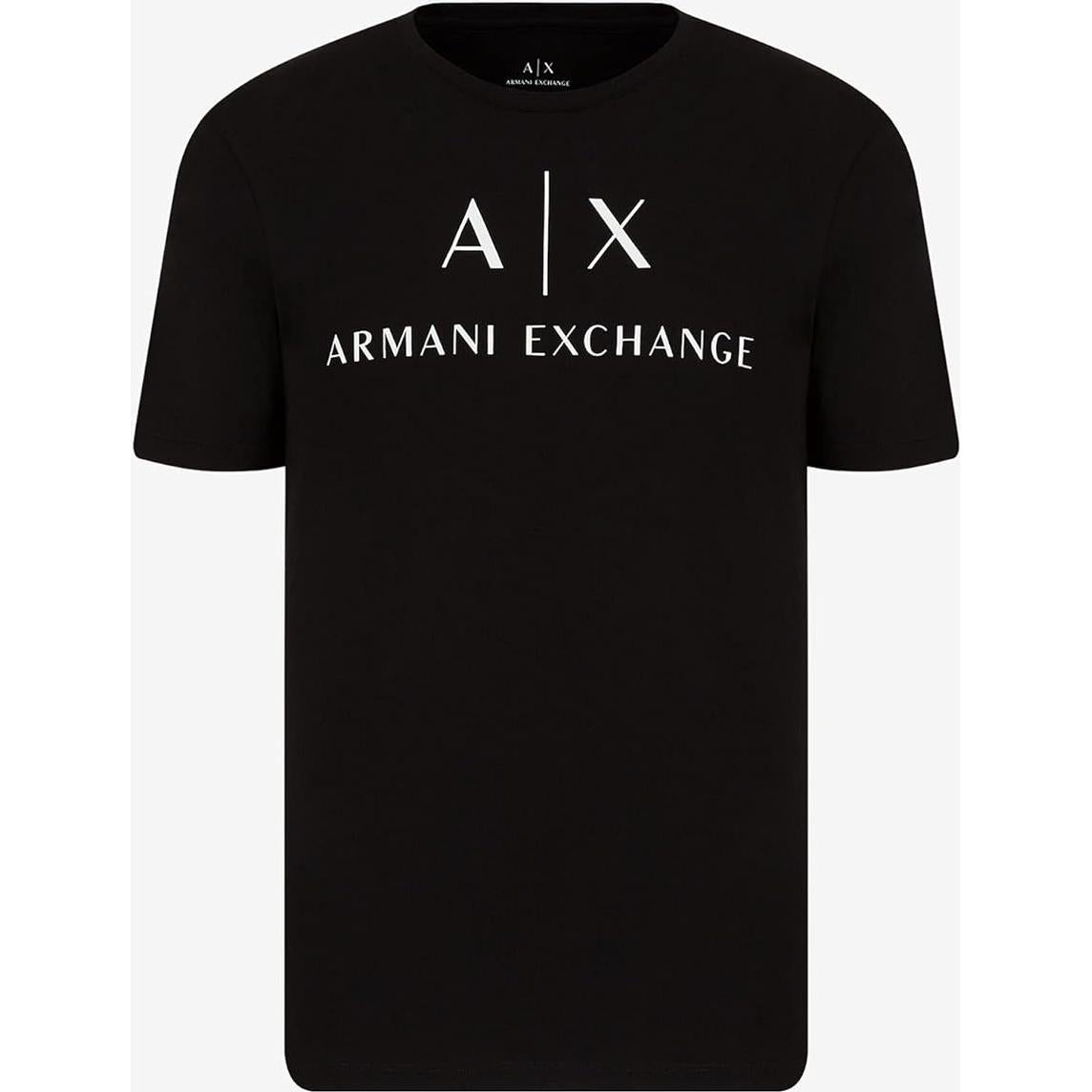 Camiseta AX Armani Exchange Hombre Cuello Redondo Negra