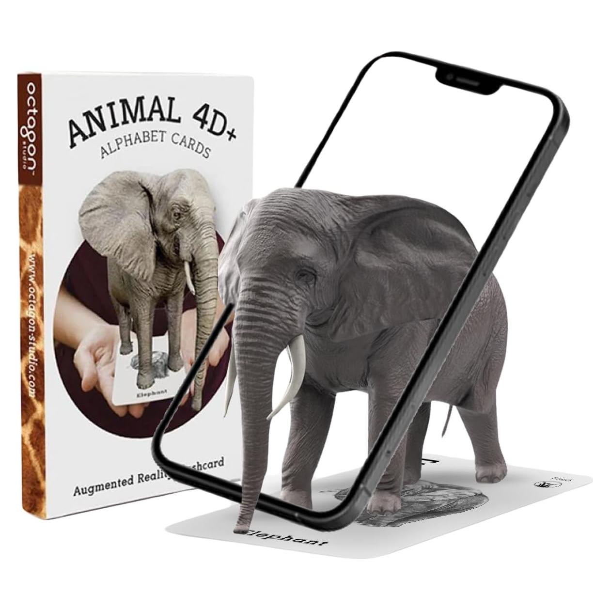 Tarjetas de Alfabeto 4D+ con Animales y Comida - Octagon