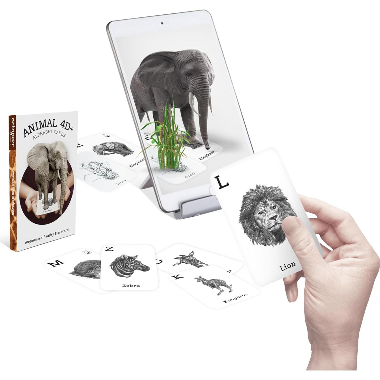 Tarjetas de Alfabeto 4D+ con Animales y Comida - Octagon