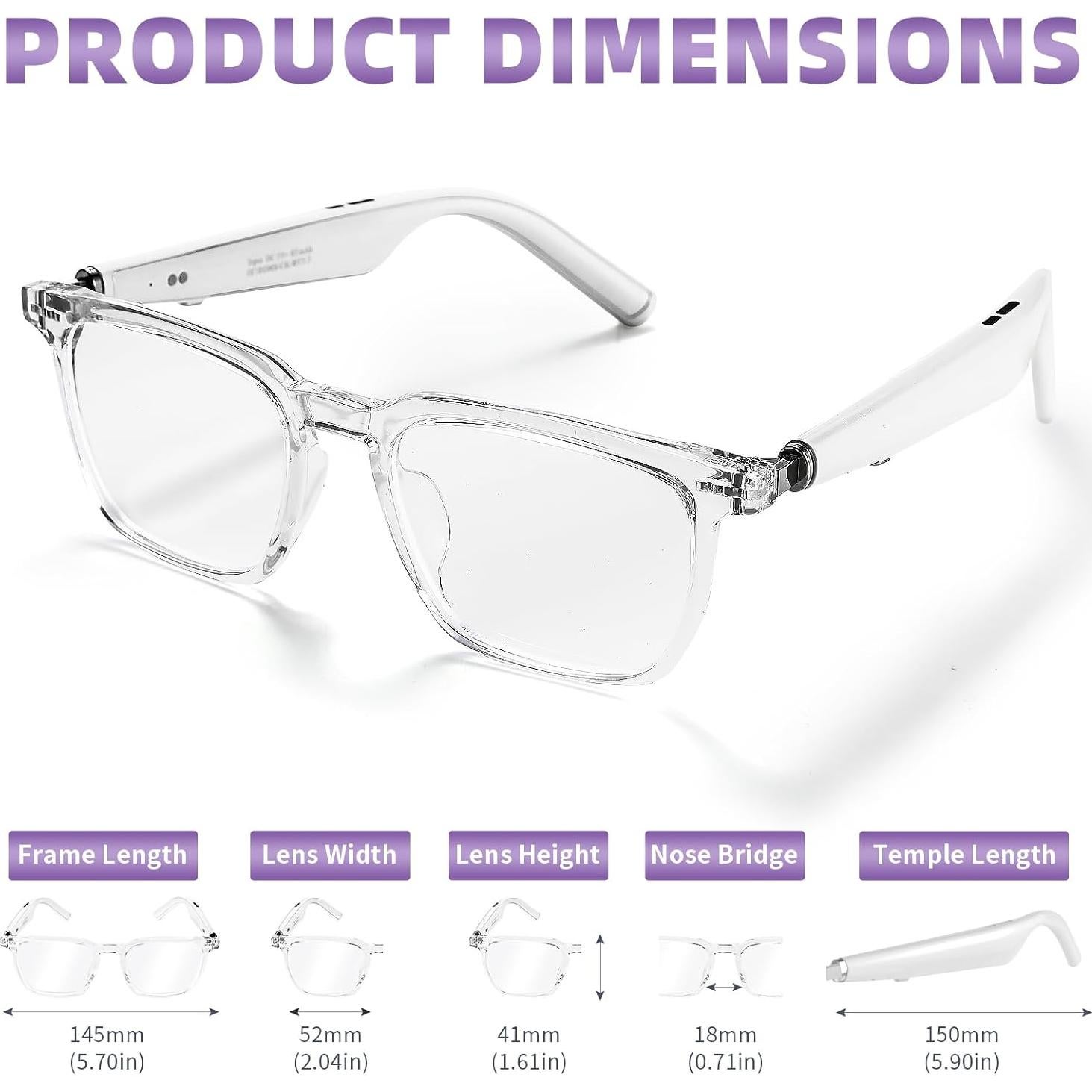 Gafas Inteligentes GVTCO Anti-Luz Azul Bluetooth Unisex