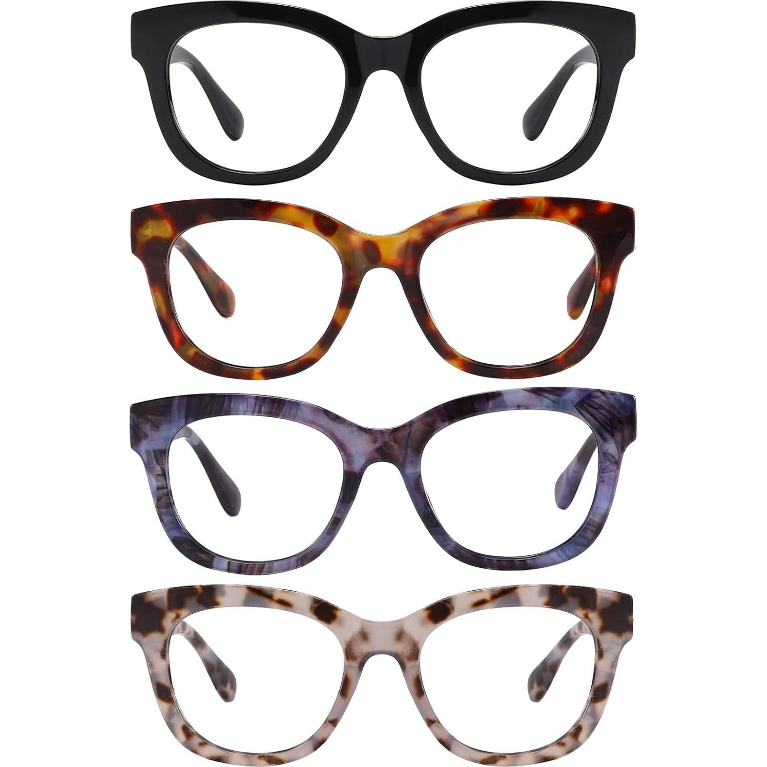 Gafas de lectura KSSESSE unisex con filtro luz azul 4 colores