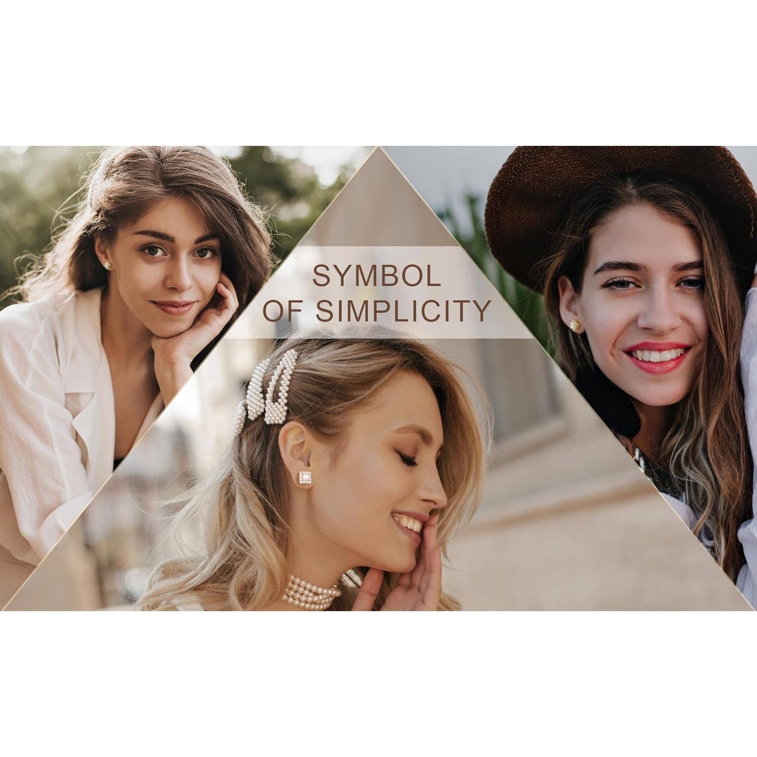 Pendientes de Oro 14K para Mujeres con Zirconia Cubica