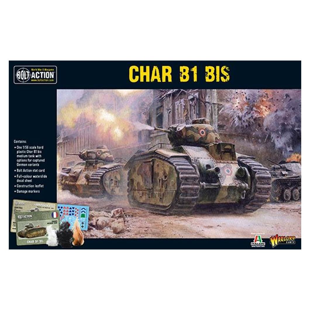 Tanque Char B1 Bis Warlord Games 1:56 Sin Pintar para Juegos