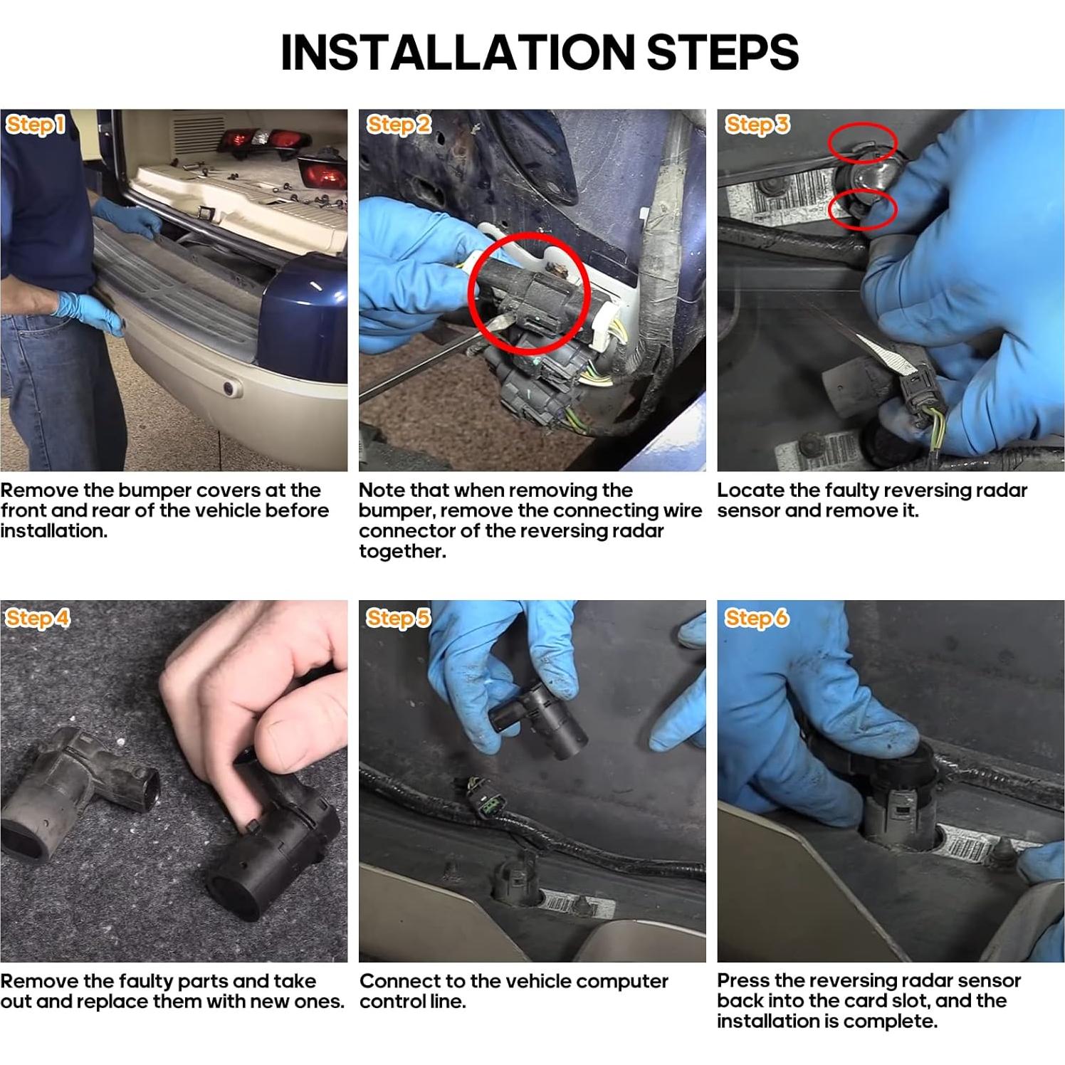 Sensor de Estacionamiento Dade 4Pcs Compatible Ford