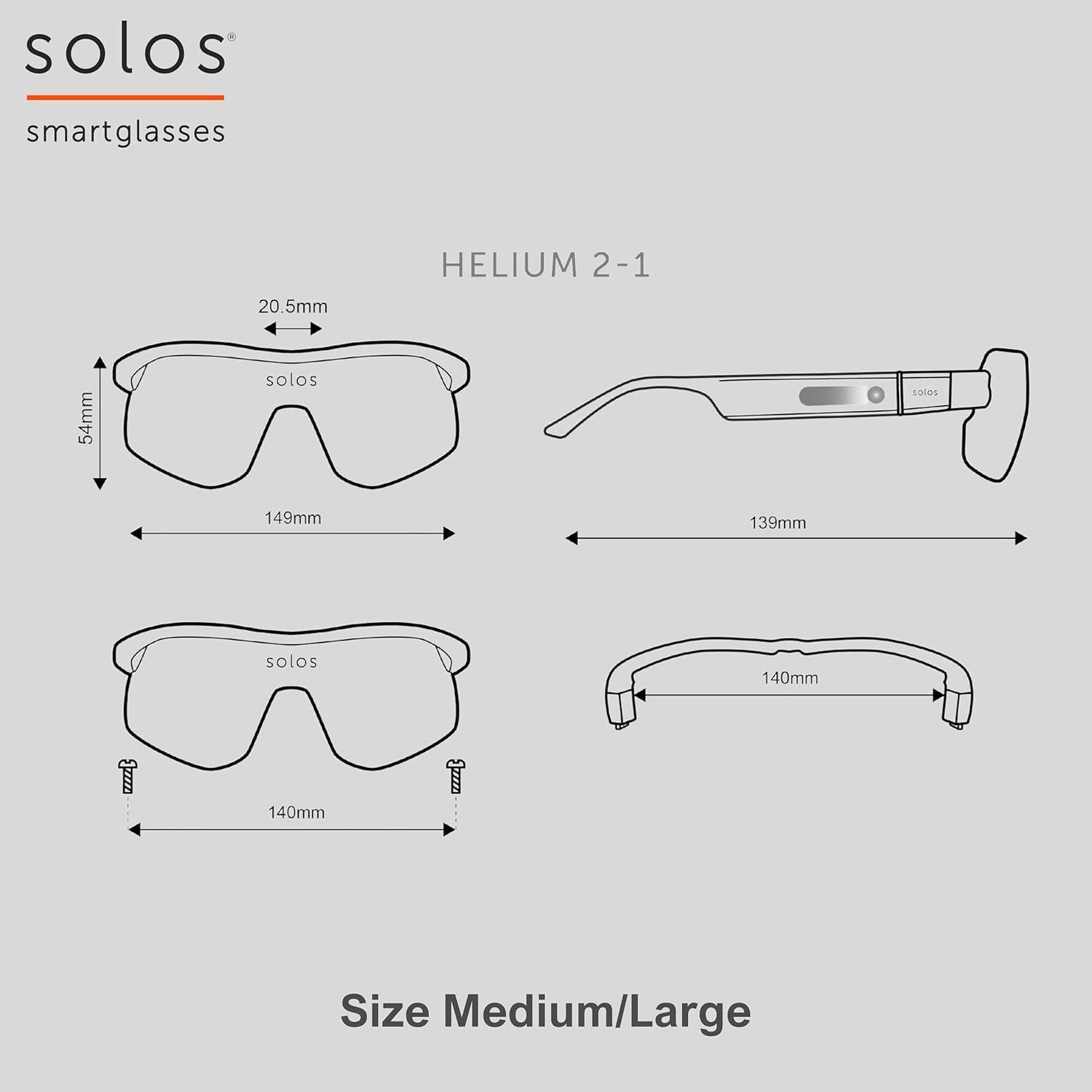 Gafas Inteligentes SOLOS AirGo 3 Helium 2 | Bluetooth | IP67