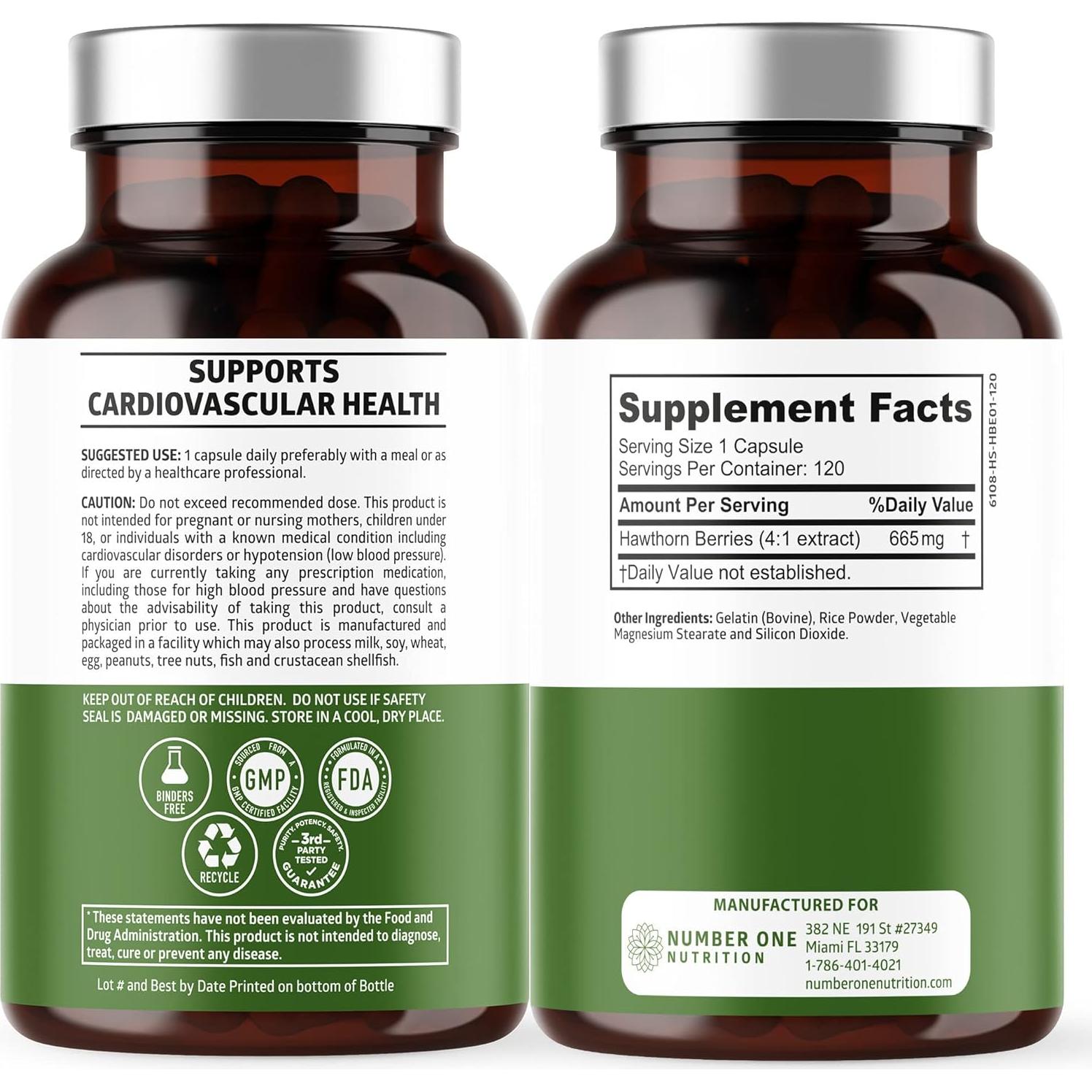 Cápsulas de Baya de Espino N1N 2660mg - 120 Caps