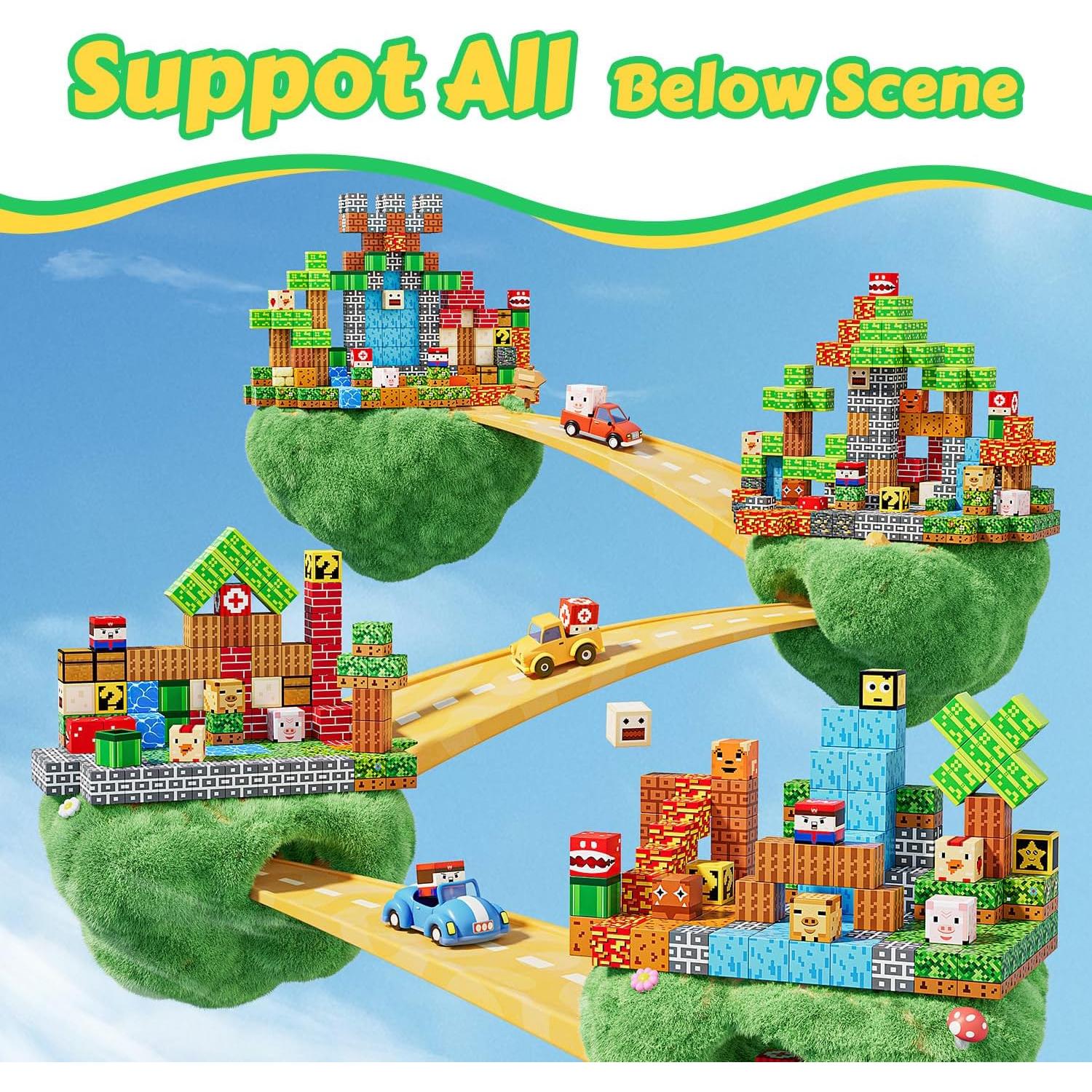 Bloques Magnéticos ZUBARR 150 PCS 2X Fuerza 2.03 cm para Niños