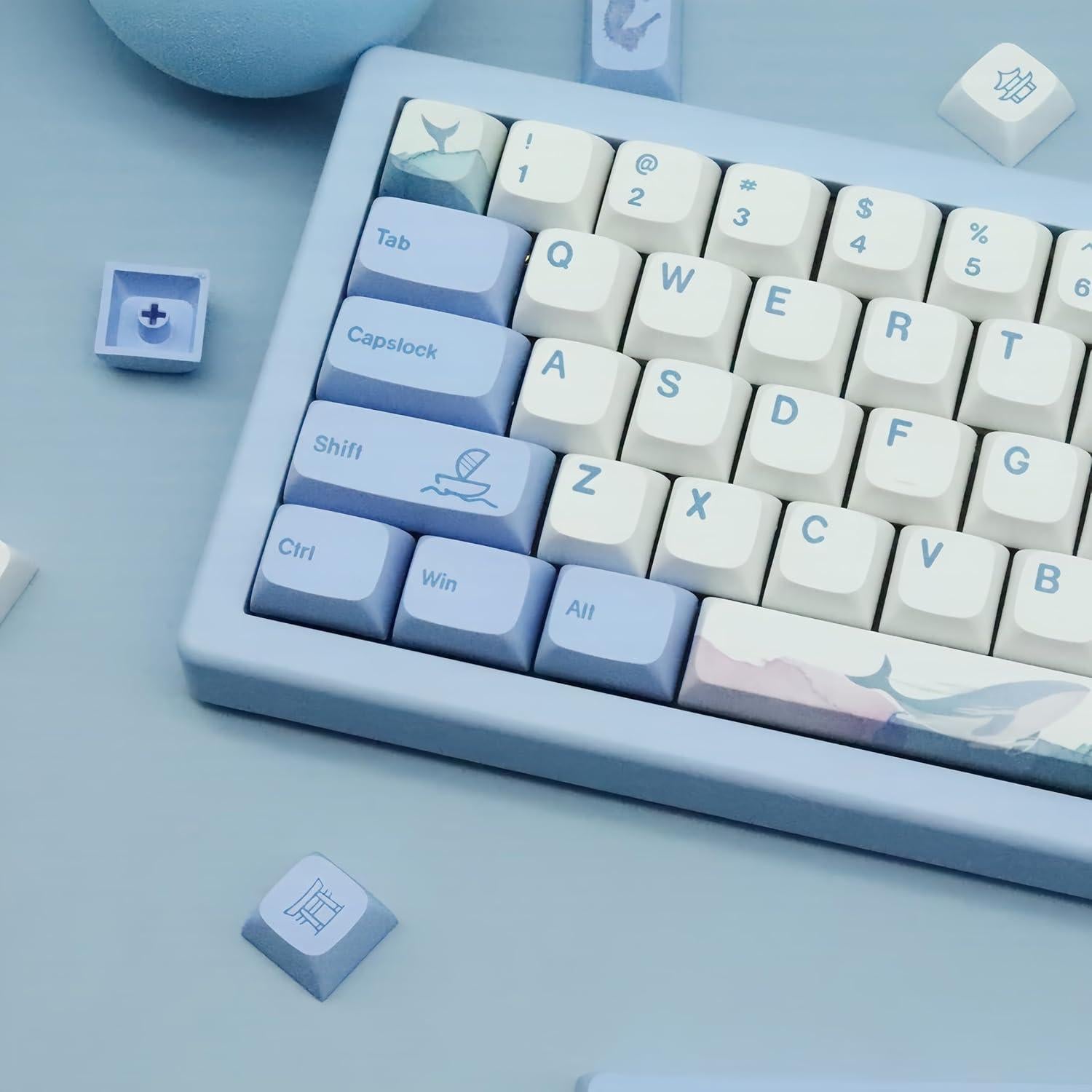 Conjunto de 136 Teclas PBT XDA Azul Seasonic para Teclado Mecánico