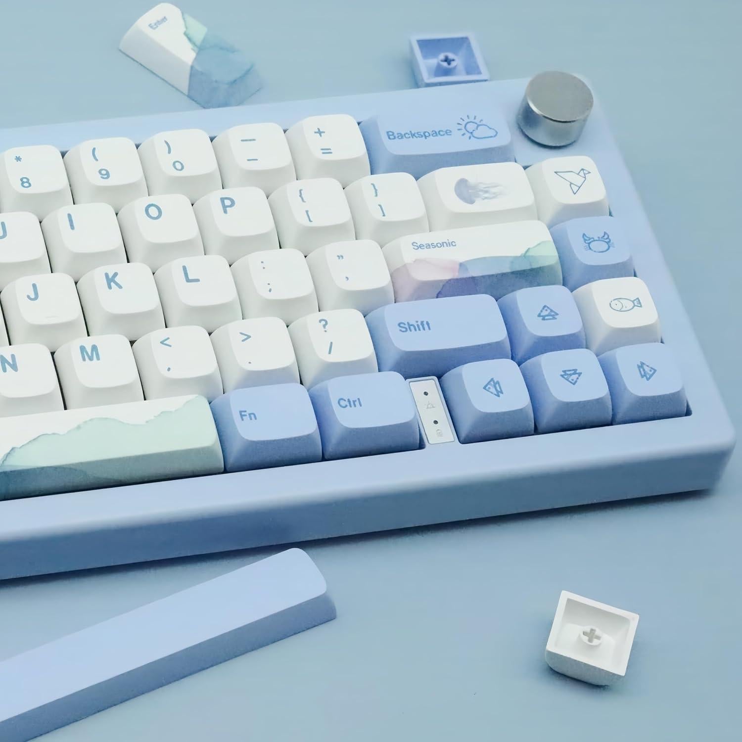 Conjunto de 136 Teclas PBT XDA Azul Seasonic para Teclado Mecánico