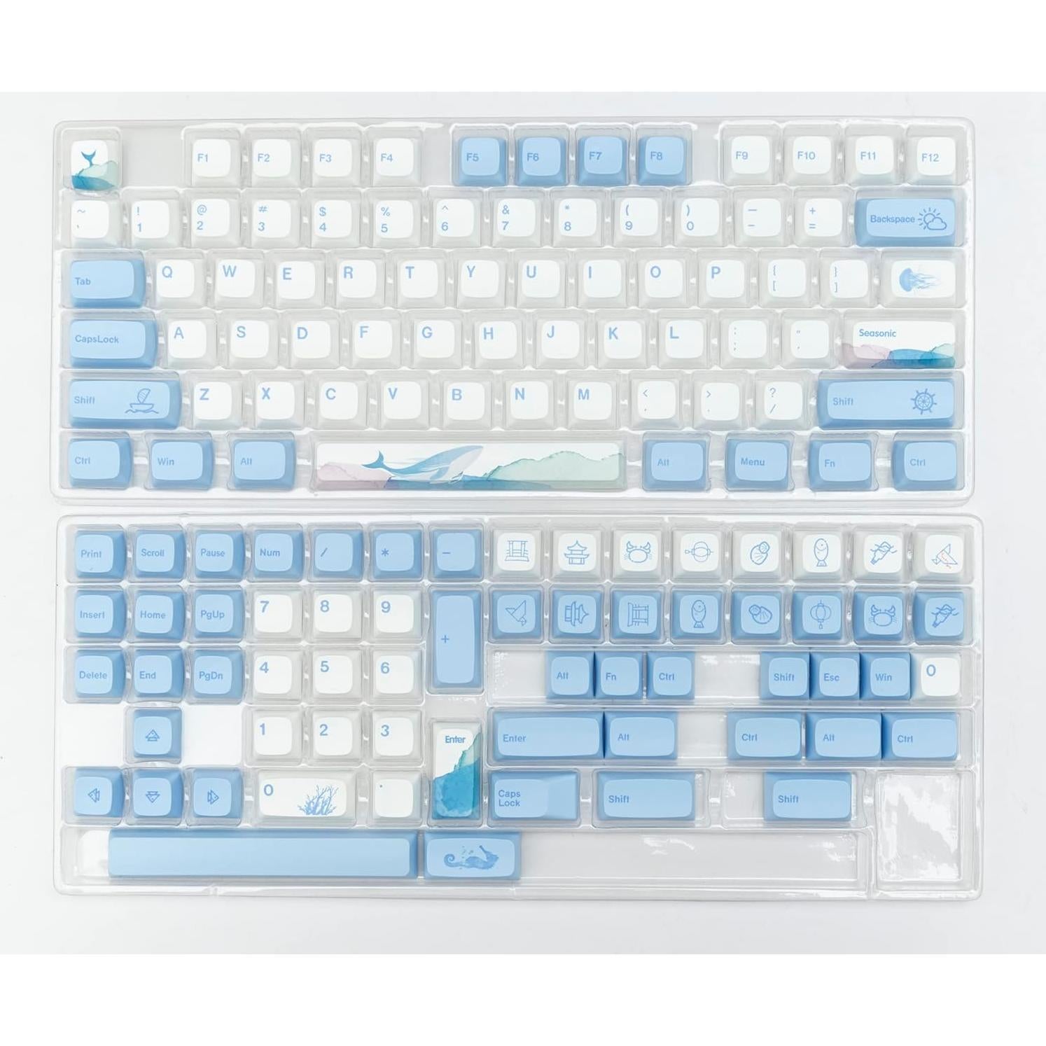 Conjunto de 136 Teclas PBT XDA Azul Seasonic para Teclado Mecánico
