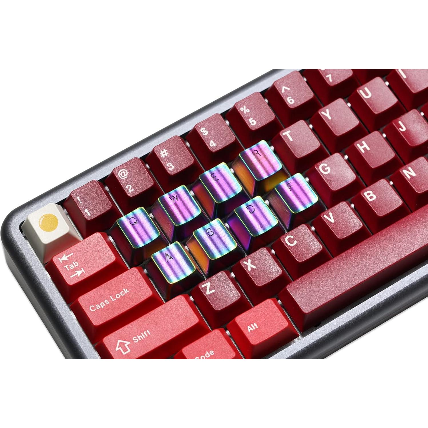 Teclas de Metal MX KPREPUBLIC Teamwolf QWERASDF Retroiluminadas