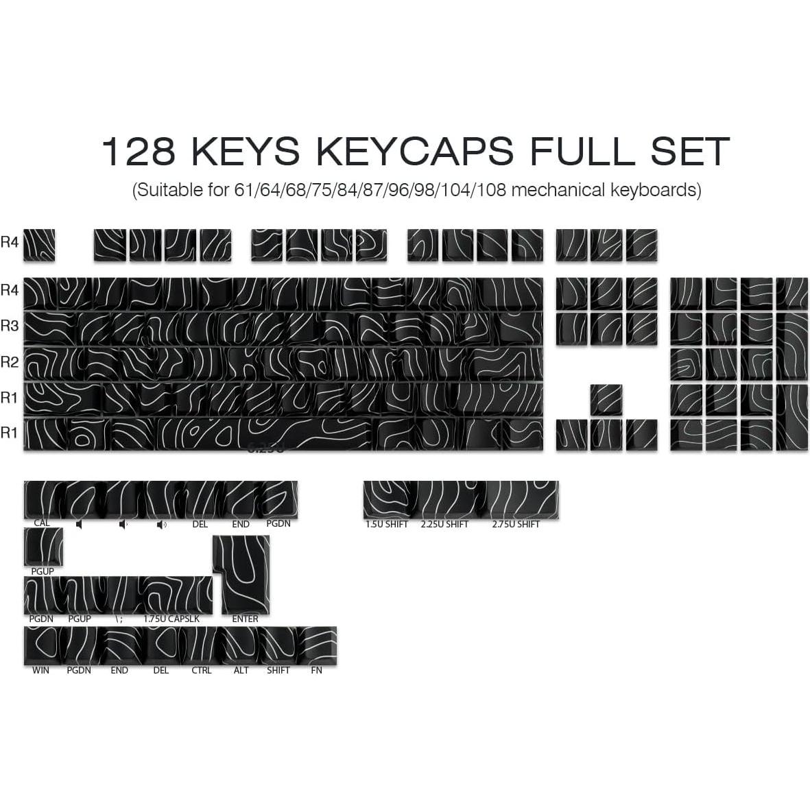 Teclas Luminiscentes PBT Hyekit para Teclado Mecánico 136 Teclas
