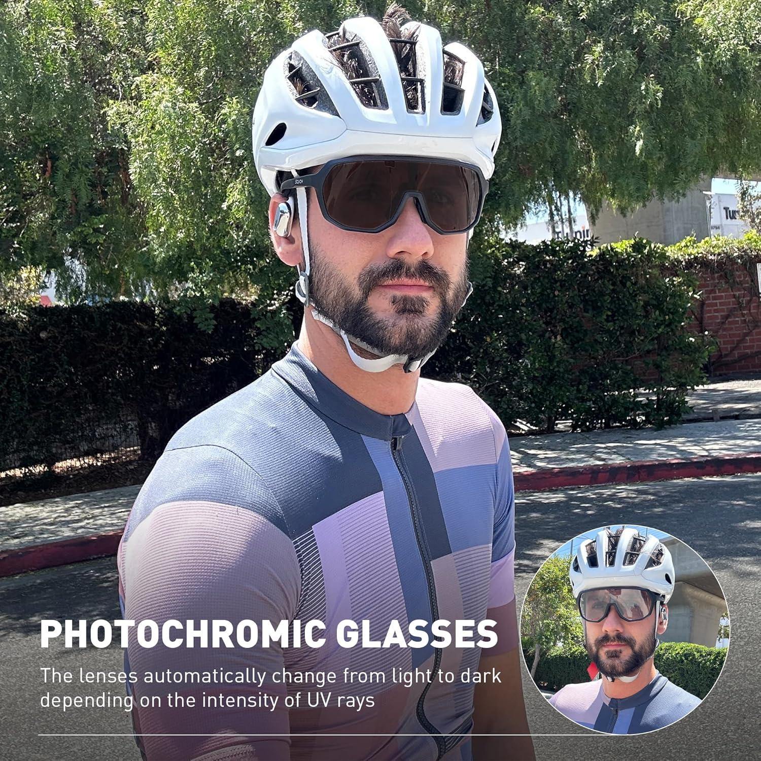 Gafas de Ciclismo Fotoquímicas SCVCN UV400 Antideslizantes