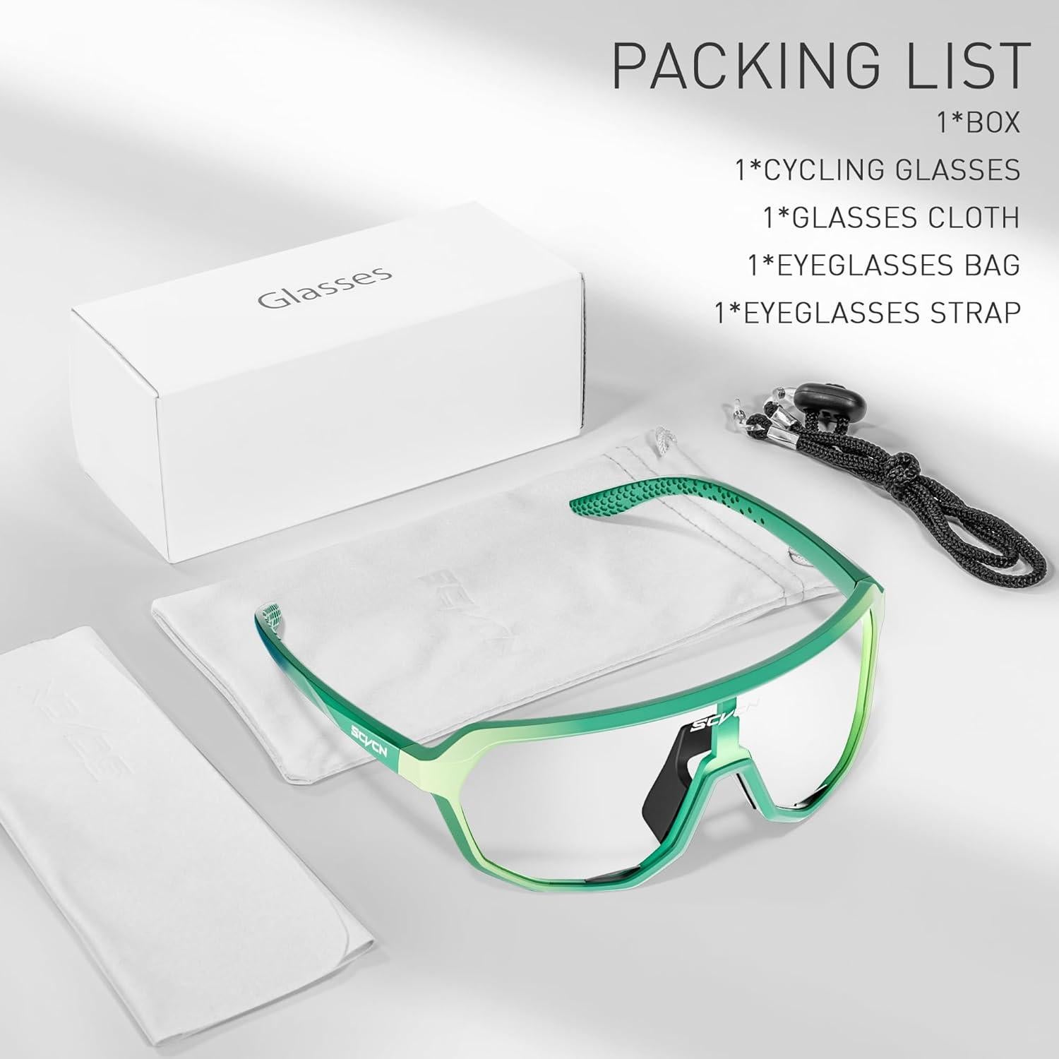 Gafas de Ciclismo SCVCN Fotoquímicas UV400 Antideslizantes