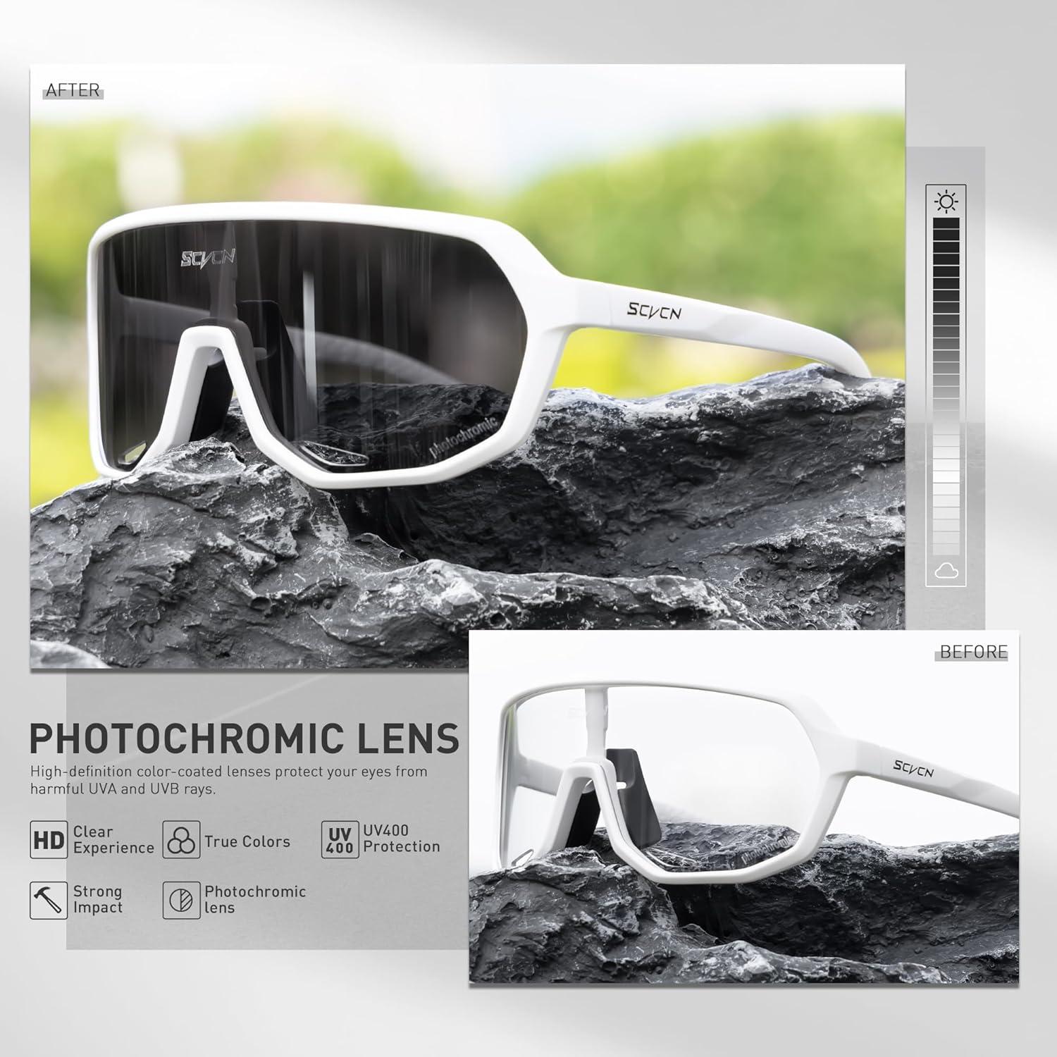 Gafas de Ciclismo Fotoquímicas SCVCN UV400 Antideslizantes