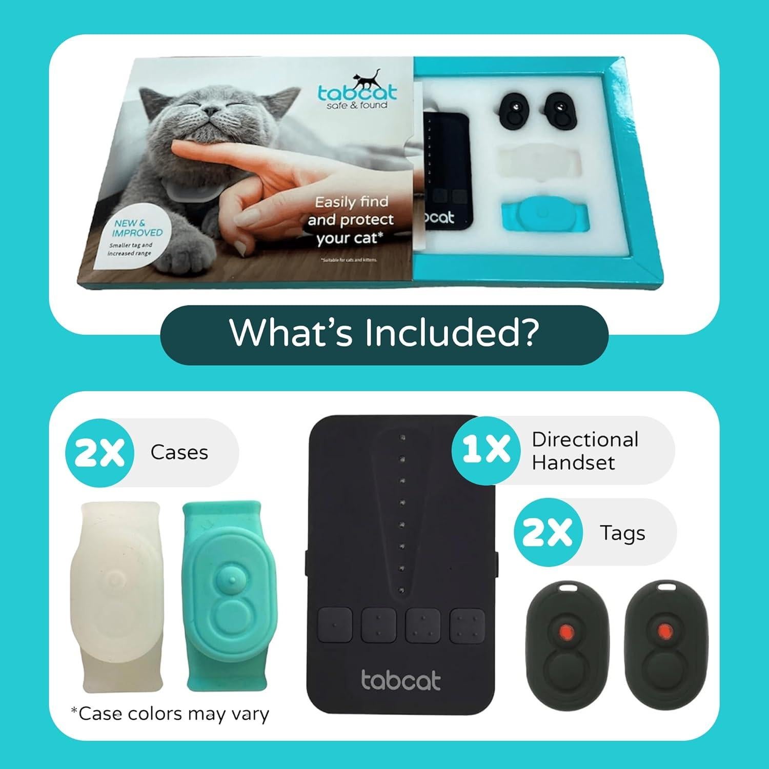 Tabcat V2 Rastreador de Gatos - Sin Suscripción - 2 Etiquetas