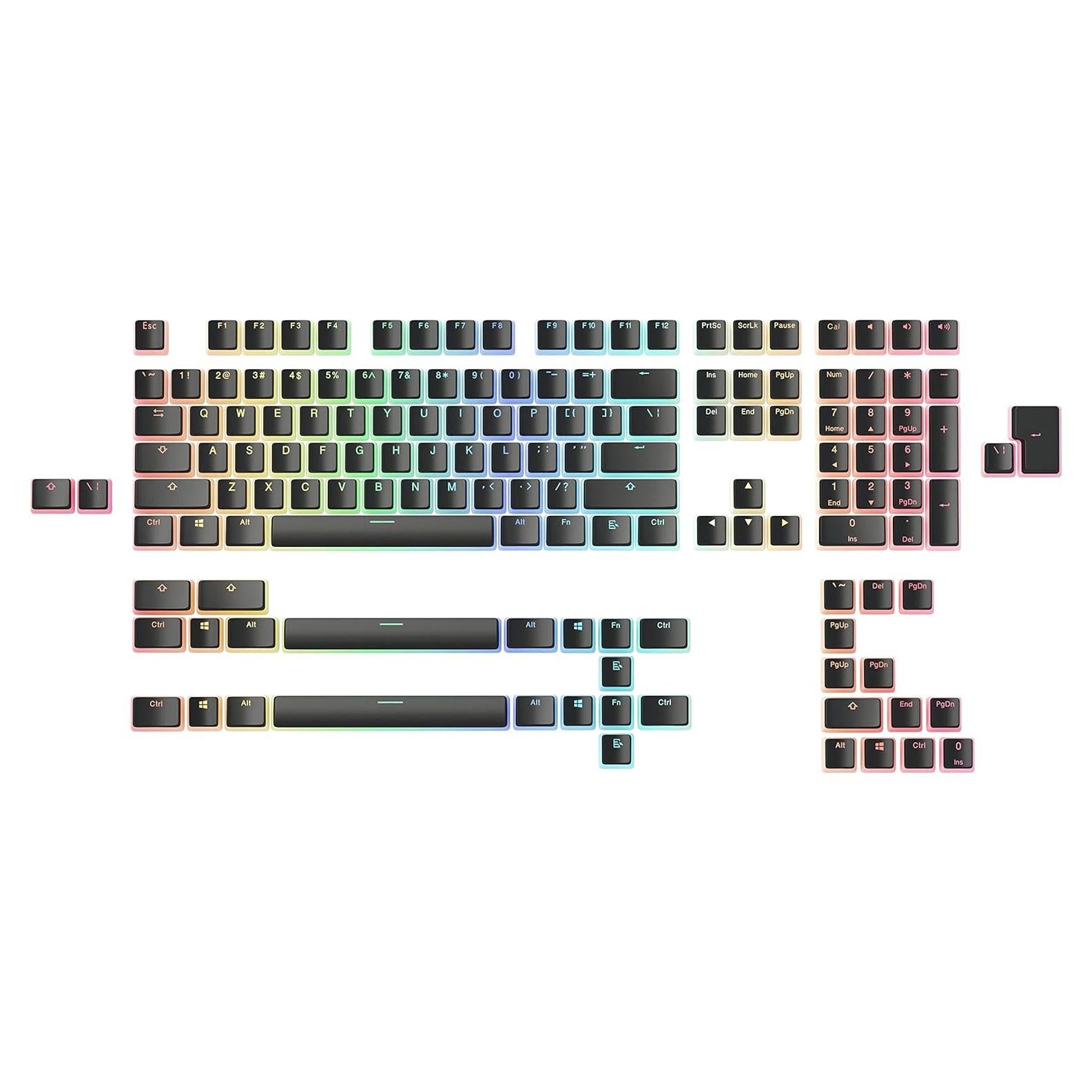 Teclas PBT Pudding Glorious Aura V2 Negro - Compatibles con Teclados Mecánicos