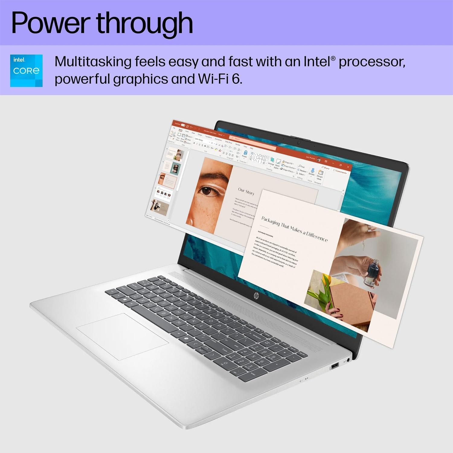 Laptop HP 17.3" Táctil Intel 8GB RAM 640GB SSD Plata