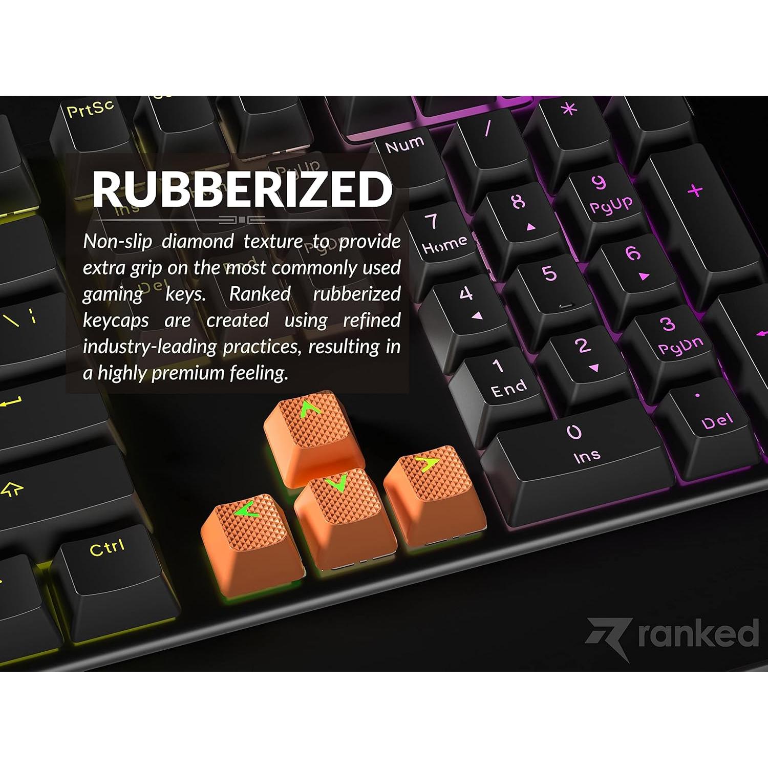 Juego de 23 Teclas de Goma Clasificadas Clasificado Naranja