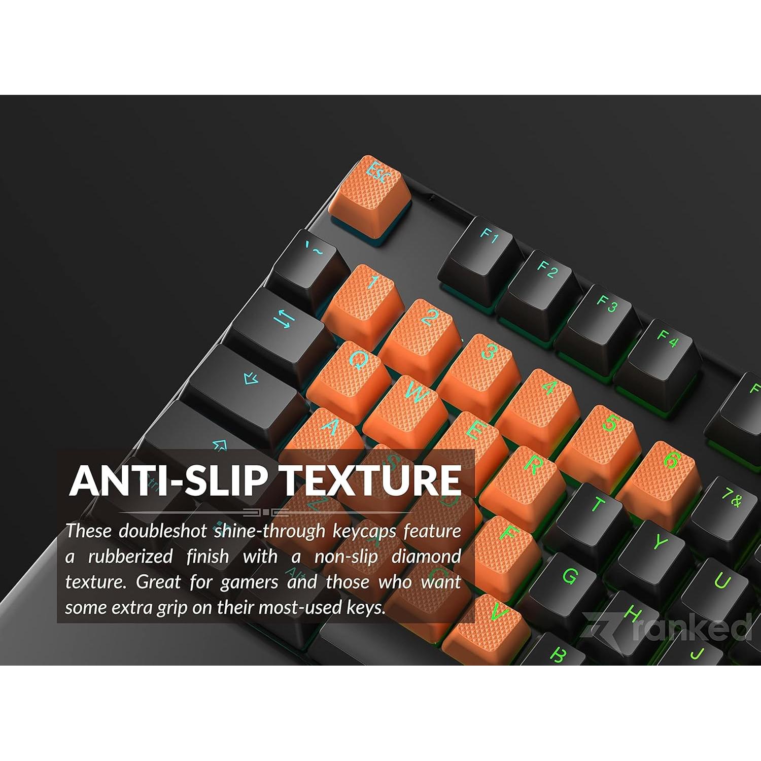 Juego de 23 Teclas de Goma Clasificadas Clasificado Naranja