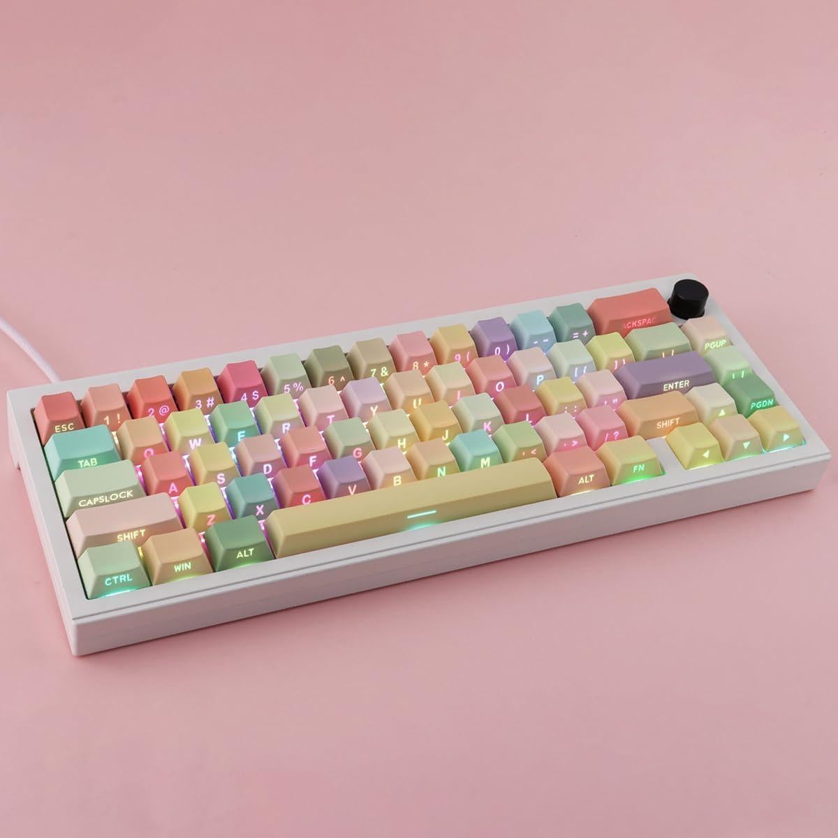 Conjunto de Teclas PBT Caramelo Tyrixki 133 Teclas Cherry MX