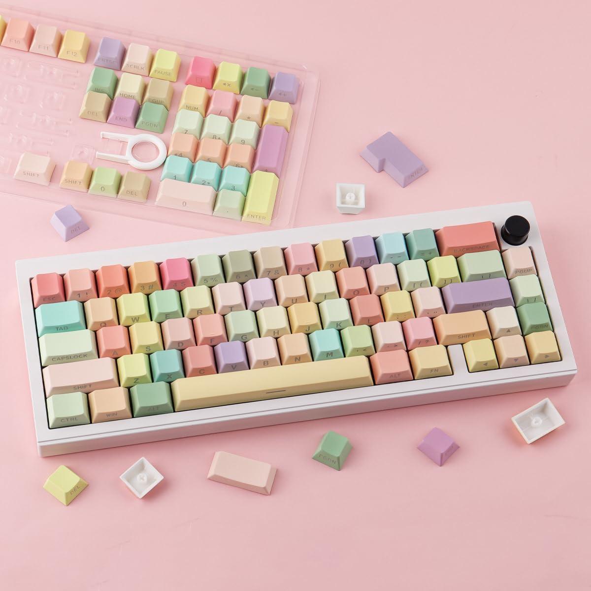 Conjunto de Teclas PBT Caramelo Tyrixki 133 Teclas Cherry MX