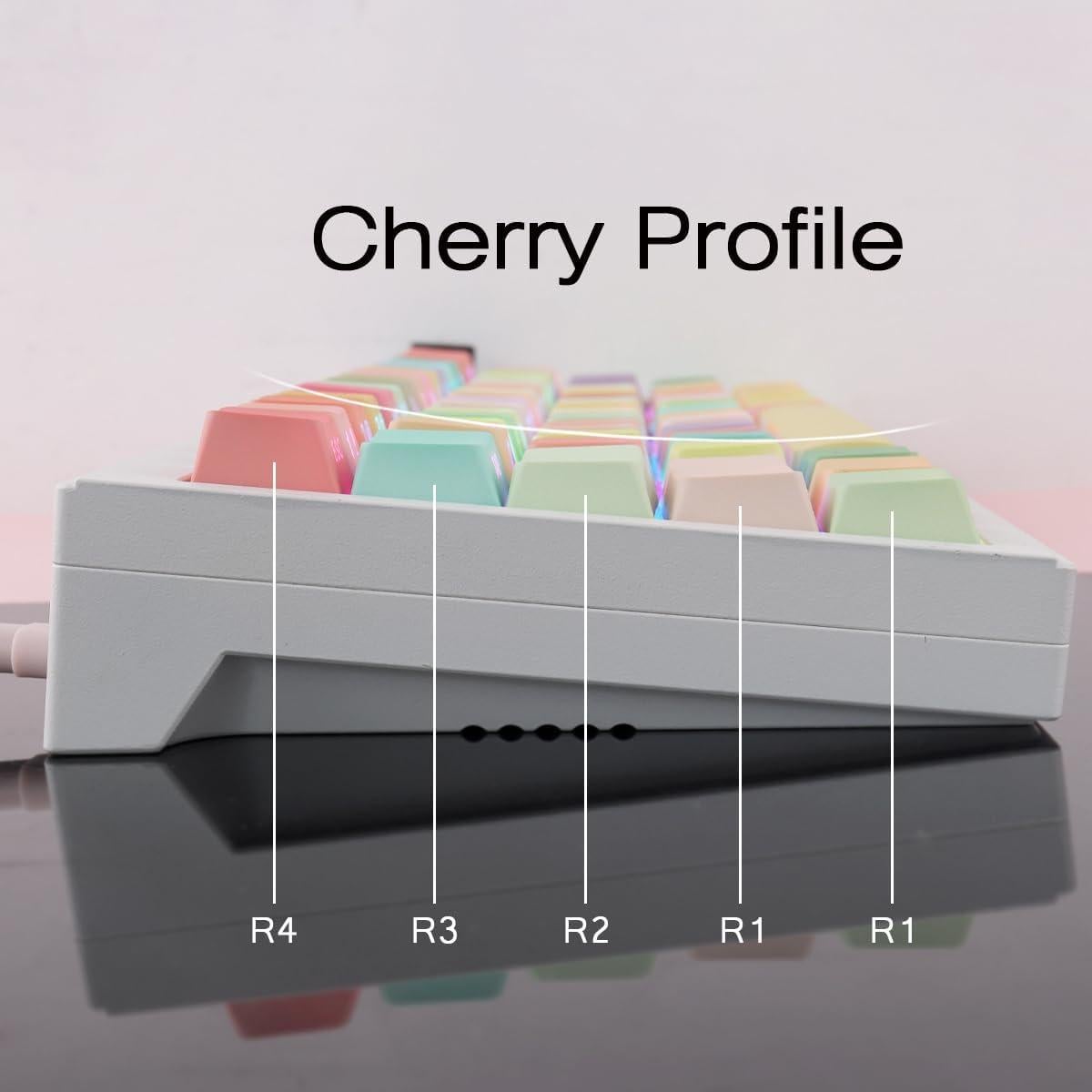 Conjunto de Teclas PBT Caramelo Tyrixki 133 Teclas Cherry MX