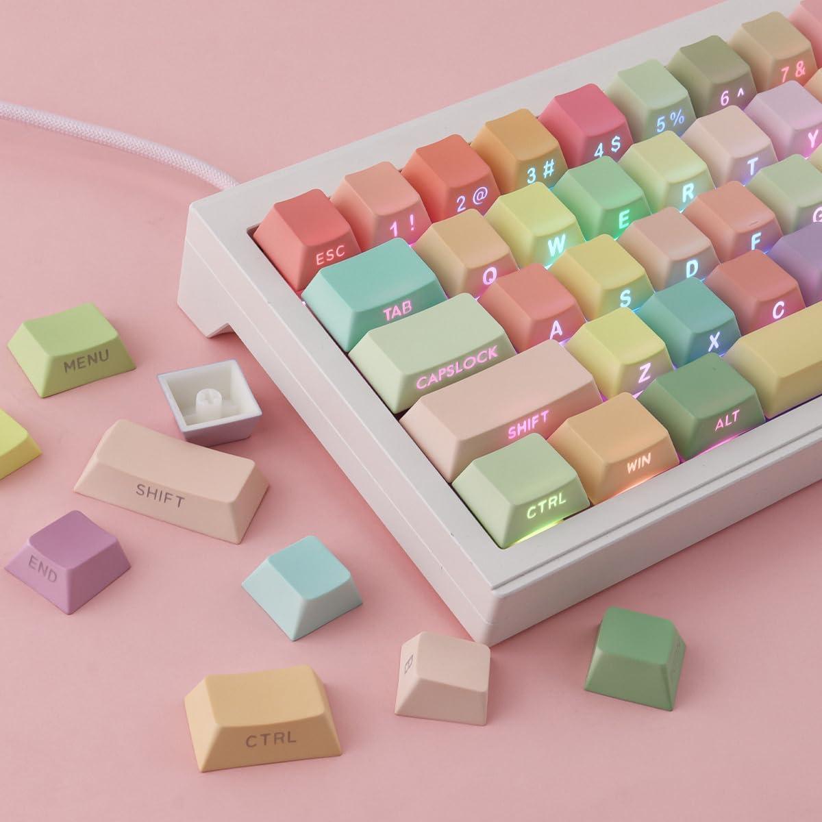 Conjunto de Teclas PBT Caramelo Tyrixki 133 Teclas Cherry MX