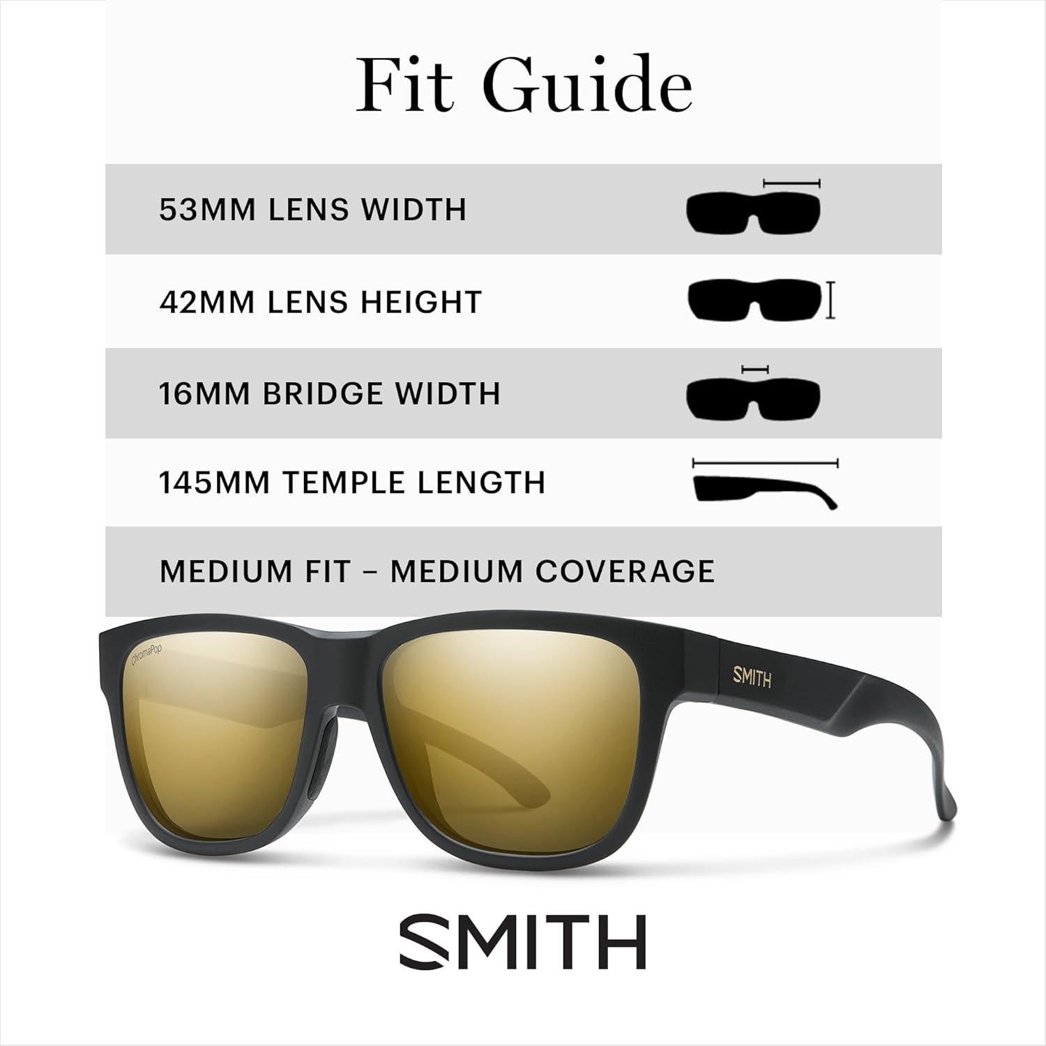 Gafas de sol Smith Lowdown Slim 2 Negro Mate Dorado