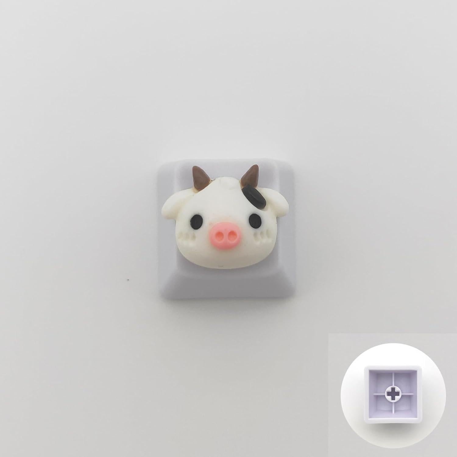 Tapa de Teclado Mecánico Elacgap Vaca de Caricatura R4