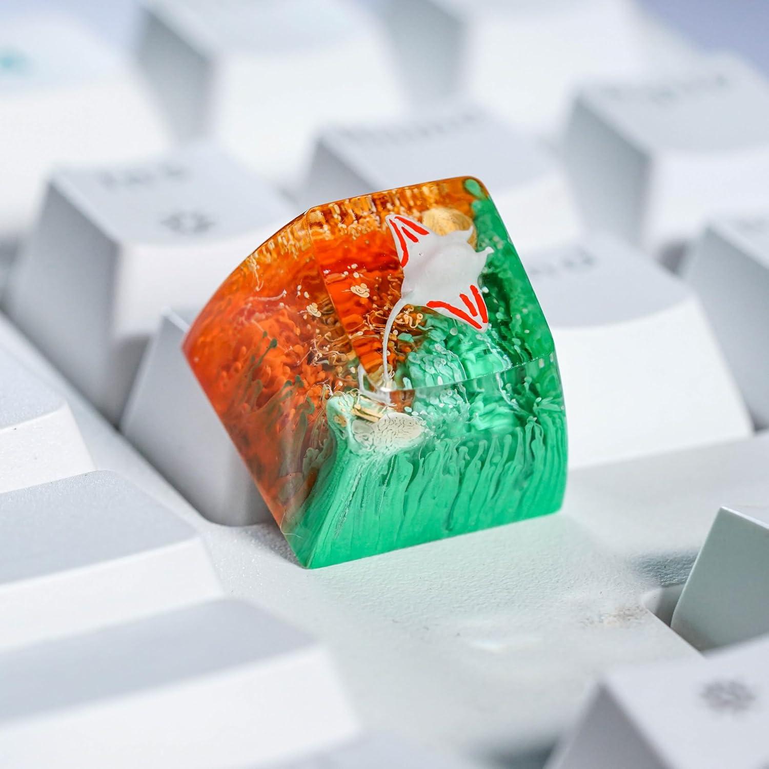 Tecla Artesanal de Resina GIKZO Manta Raya R1 SA 15.6mm