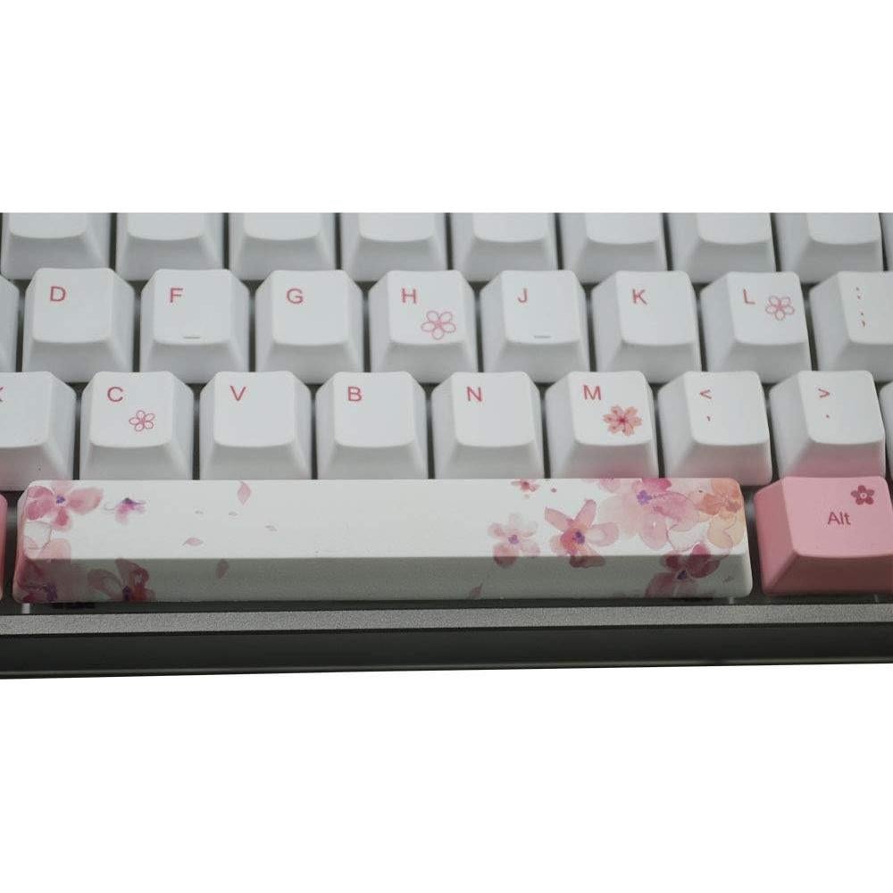 Juego de Teclas PBT Sublimadas IJKT 64 Teclas ANSI Flores de Cerezo
