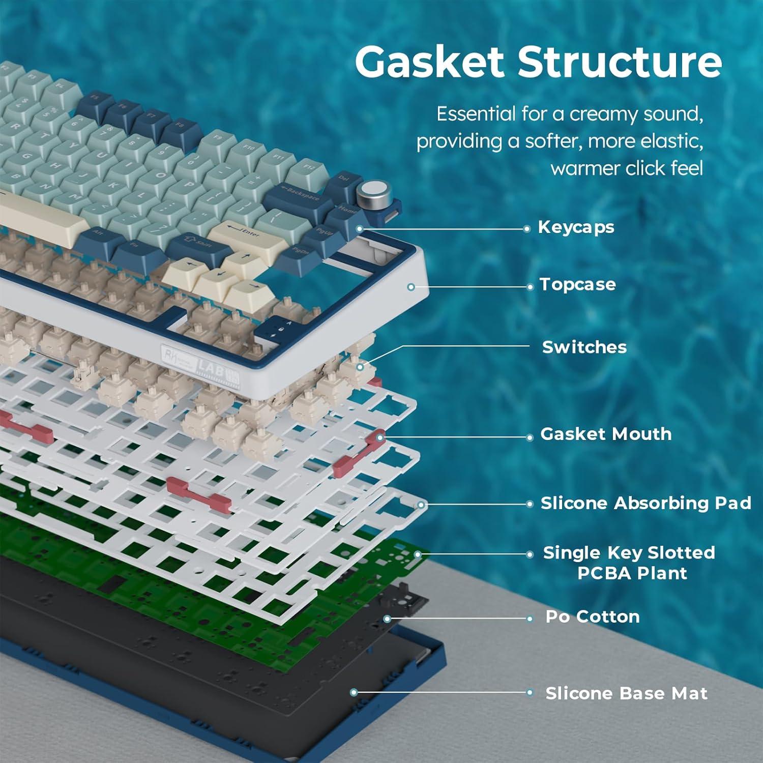 Teclado Mecánico Inalámbrico RK Royal Kludge R75 75% RGB