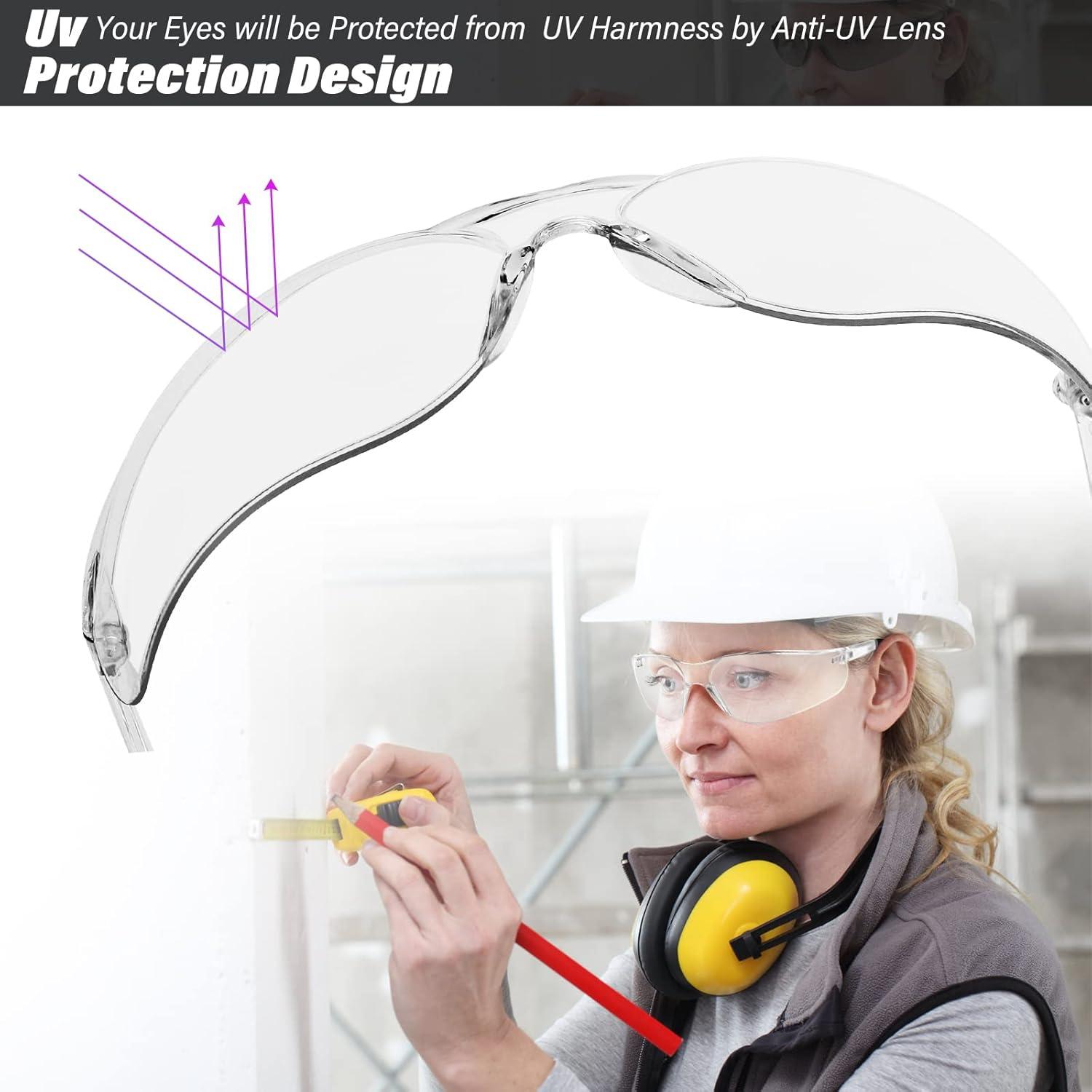 Paquete de 100 Gafas de Seguridad Transparentes ANSI Z87.1