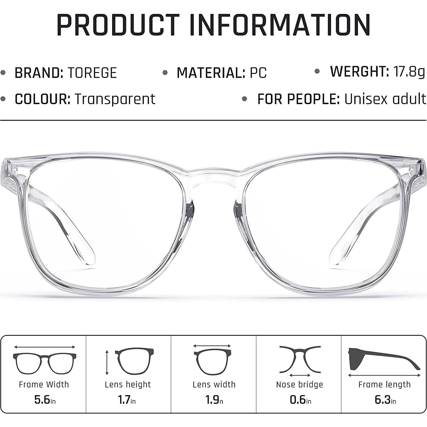 Gafas de Seguridad SQIMZAR Transparentes Anti Rayones UV