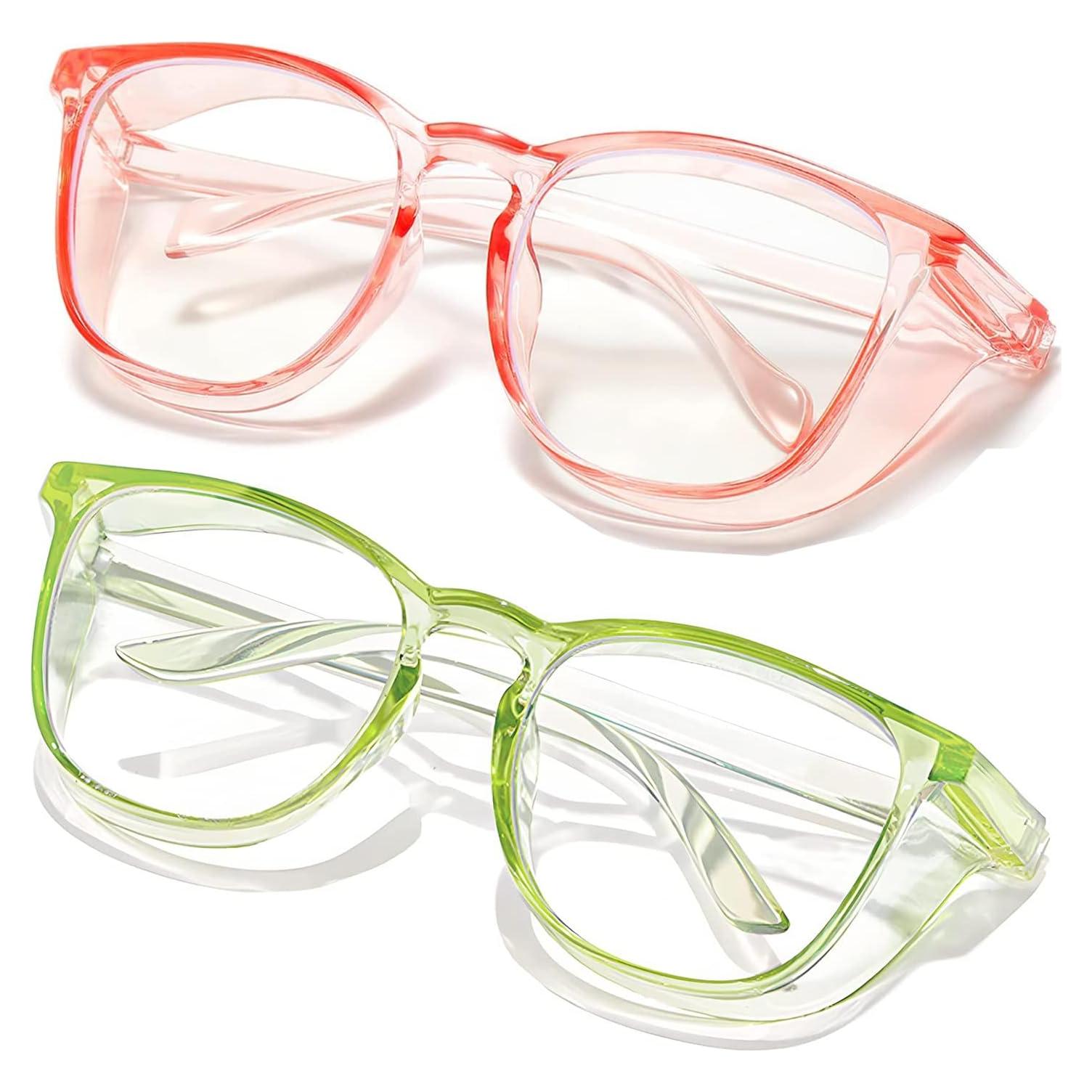 Gafas de Seguridad SQIMZAR Antiempañamiento UV Verde/Rosa