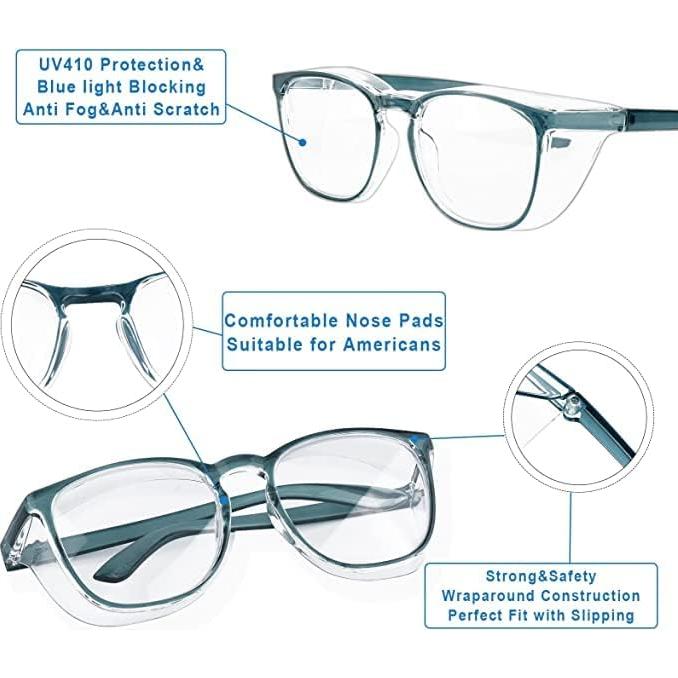 Gafas de Seguridad SQIMZAR Antiempañamiento UV Negro/Verde