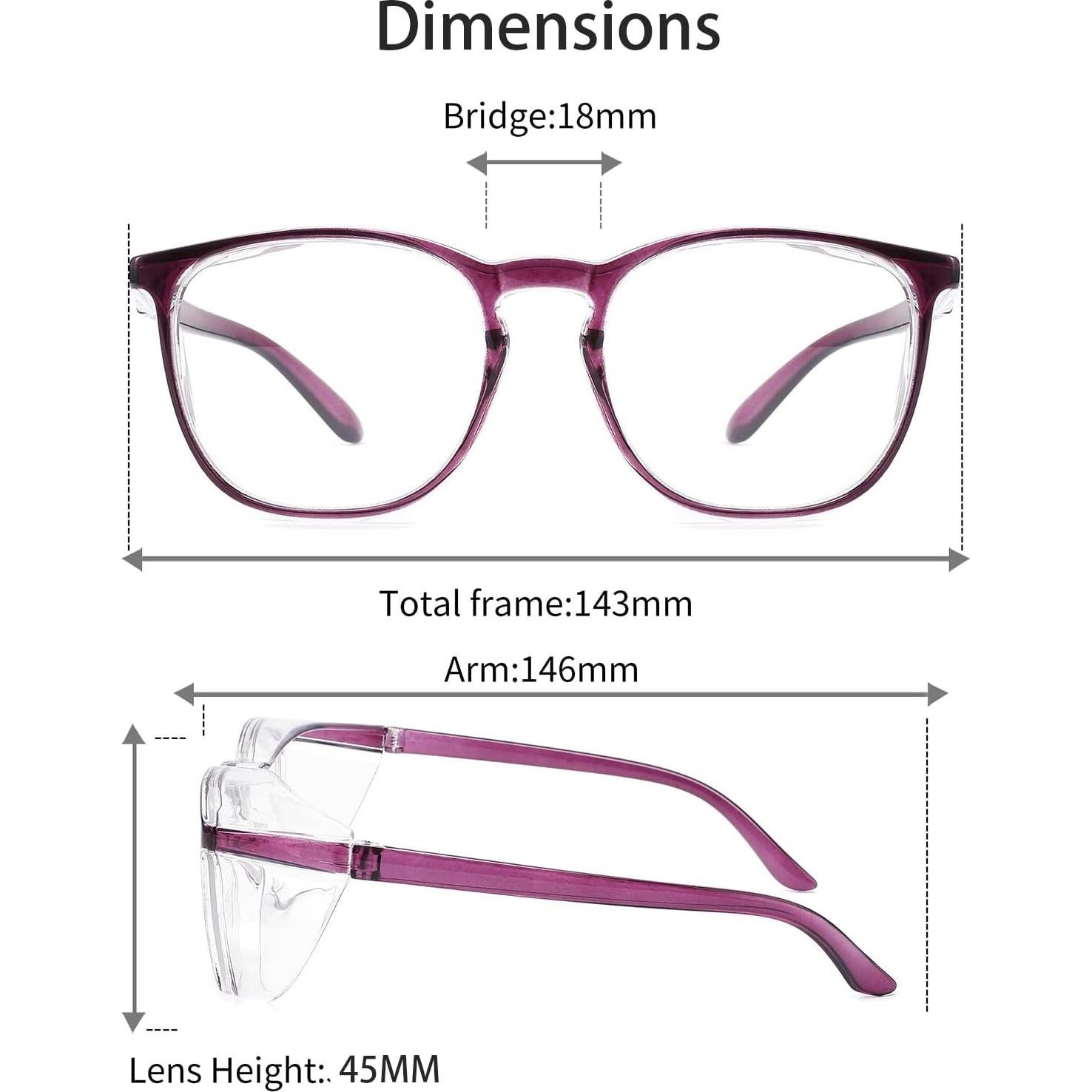 Gafas de Seguridad SQIMZAR Antiempañamiento Púrpura