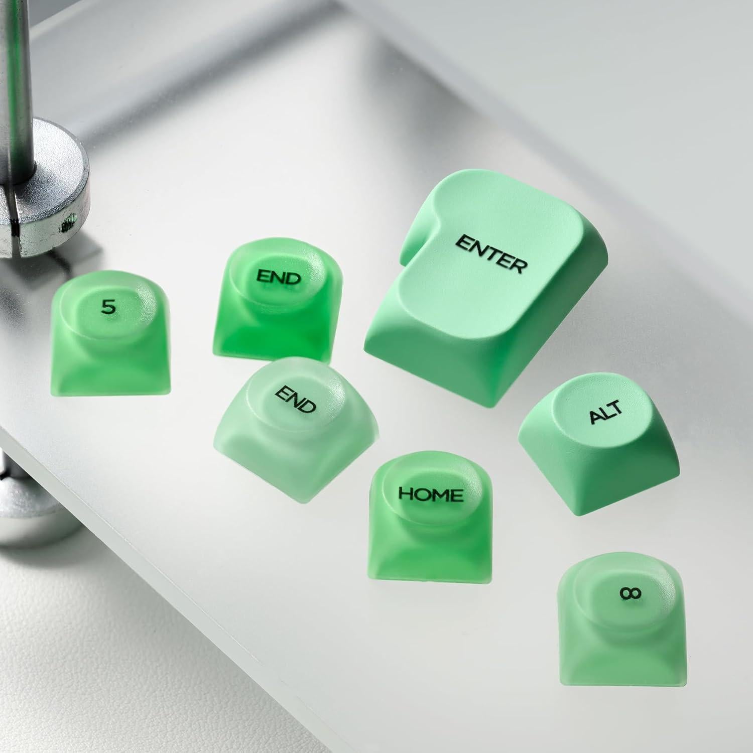 Teclado Mecánico PBT Gelatina Manzana Verde HOA 132 Claves