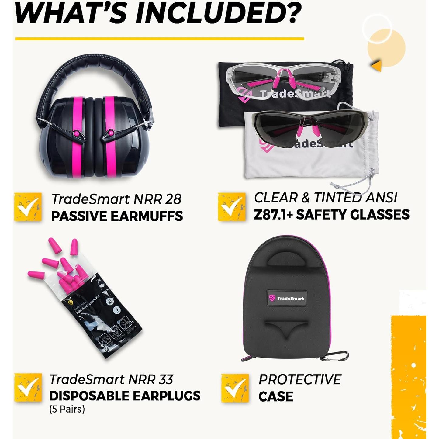 TradeSmart Protección Auditiva y Visual para Tiro - NRR 28