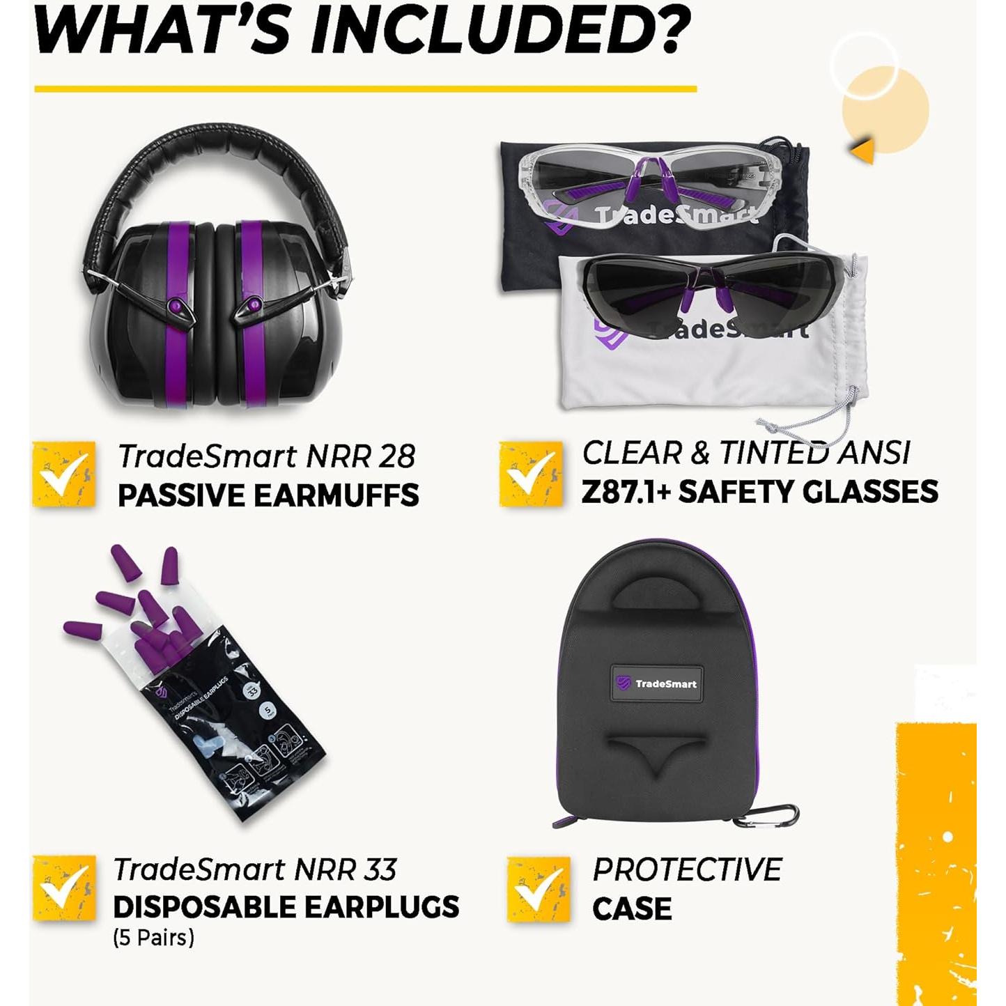 TradeSmart Protección Auditiva y Ocular para Tiro - NRR 28