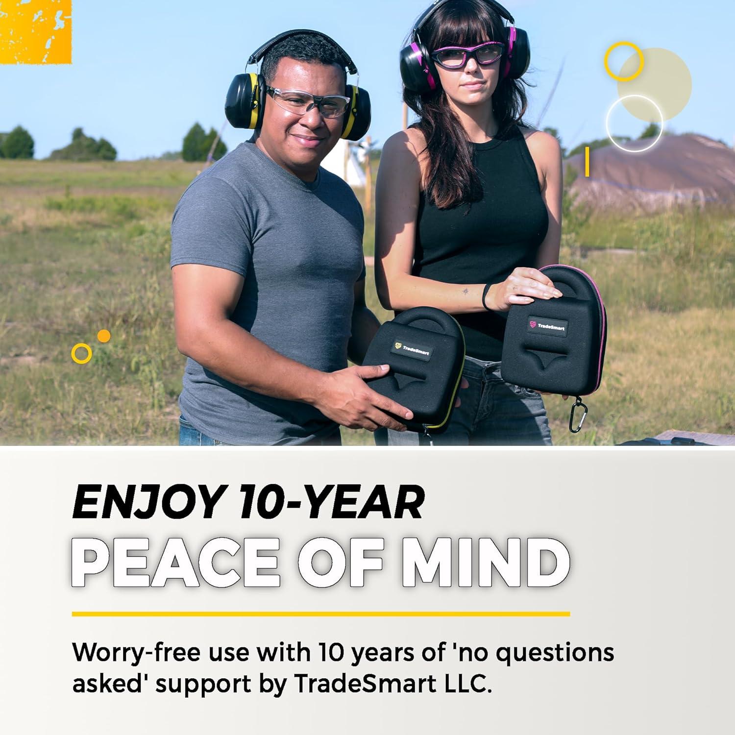 TradeSmart Protección Auditiva Todo en Uno - Auriculares y Gafas