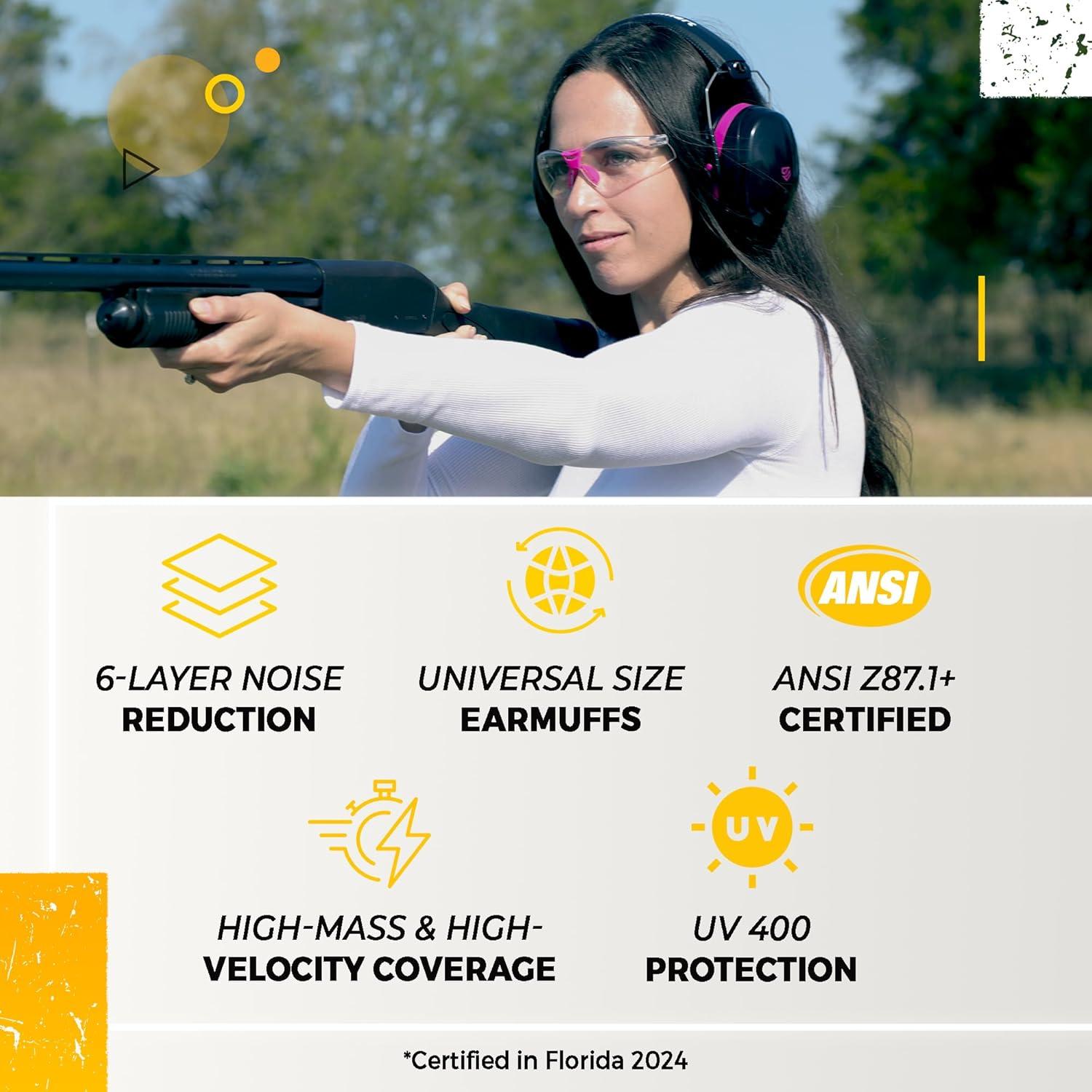 TradeSmart Protección Auditiva y Gafas de Tiro NRR 28