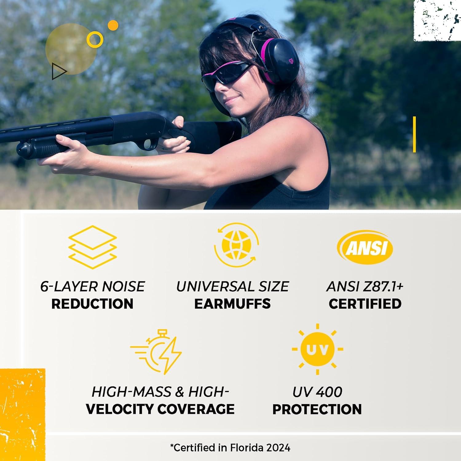 TradeSmart Protección Auditiva y Gafas para Tiro NRR 28